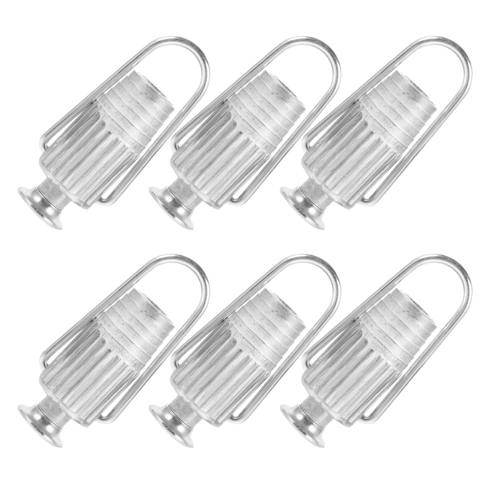 6 Stück Wäscheleinenspanner aus Metall Seilspanner für Draht und Seil Aluminiumlegierung Silber für Haushaltsbedarf und Balkon
