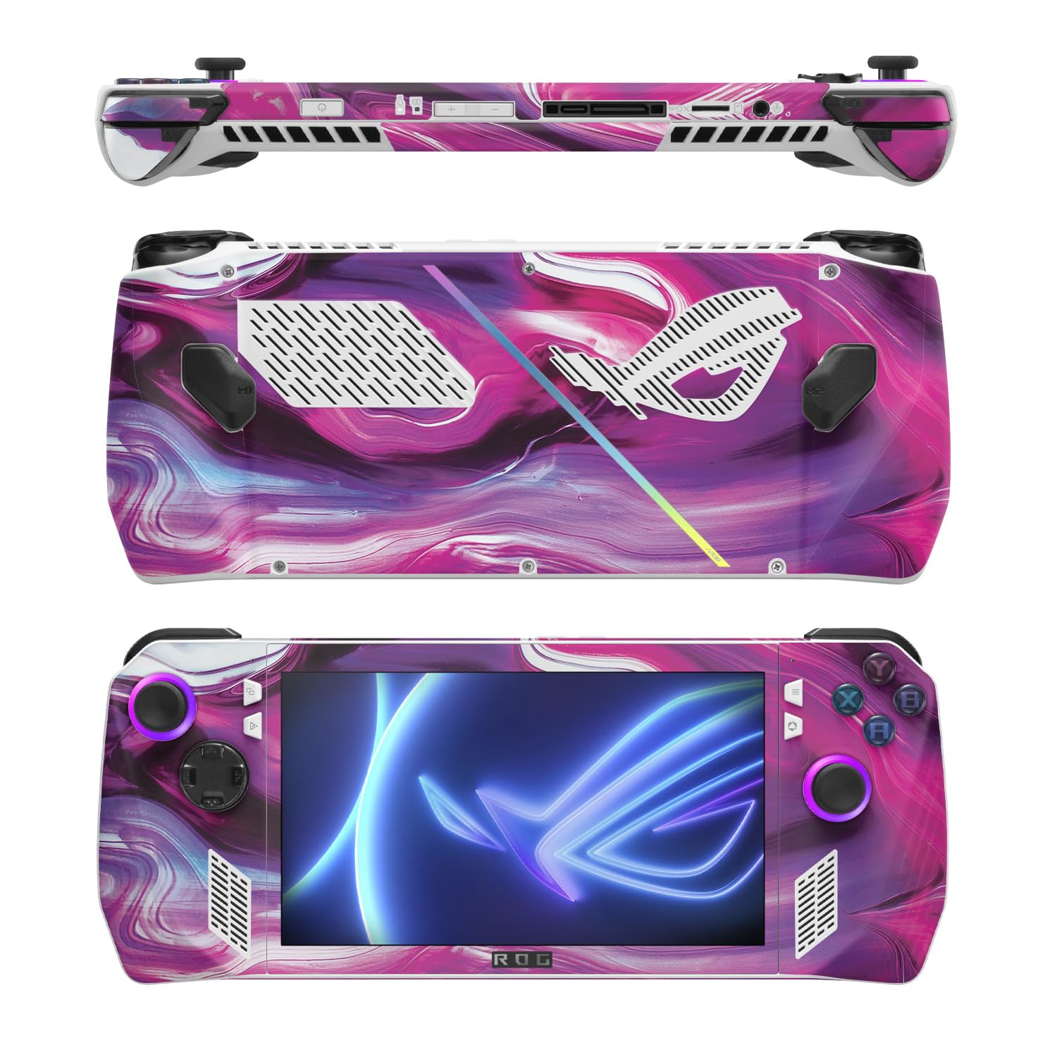 MightySkins Skin Compatible with Asus ROG Ally - Pink Melt | Protective, Durable, and Unique Vinyl Decal wrap Cover | Easy to Apply, Remove, and Change Styles