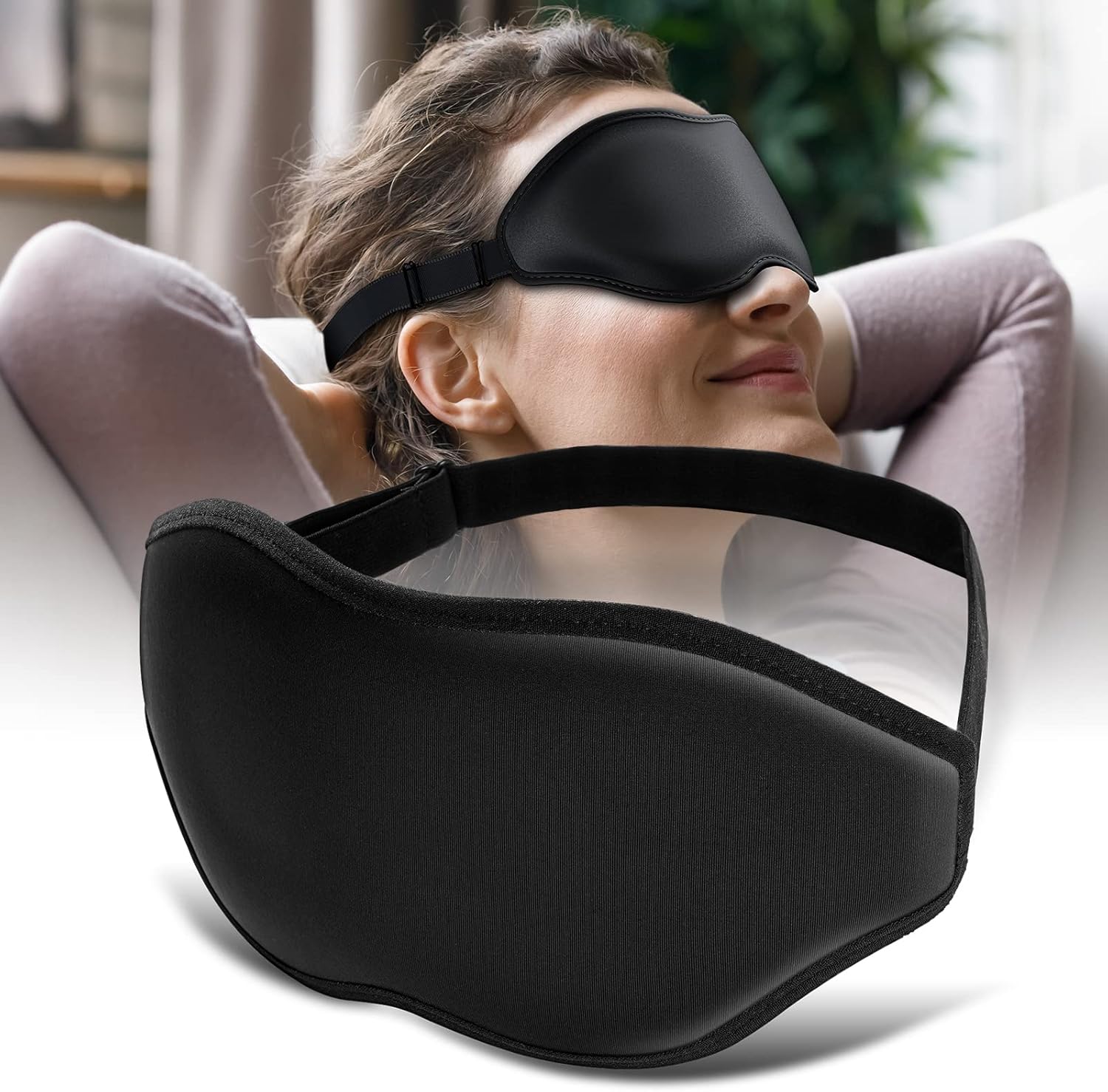 Sleep Mask, Super Soft Eye Mask for Women Men, Light
