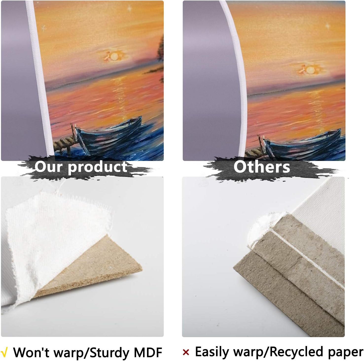 Canvas Boards for Painting, 42 Pack 5x7 Inch Small Canvases for Painting Using Acrylic Paint or Oil （Pre-Primed）