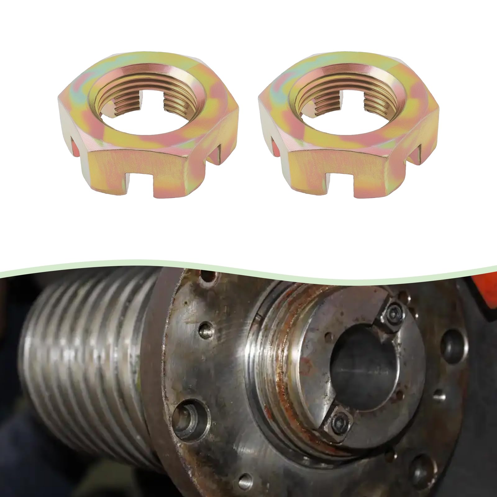The Lord of the Tools 4 Sets Trailer 1-Inch Spindle Nut and Washer Kit for 2,000-7,000 lb Axles Includes Castle Nuts D Washers and Tang Washers Compatible with EZ-Lube - Image 3