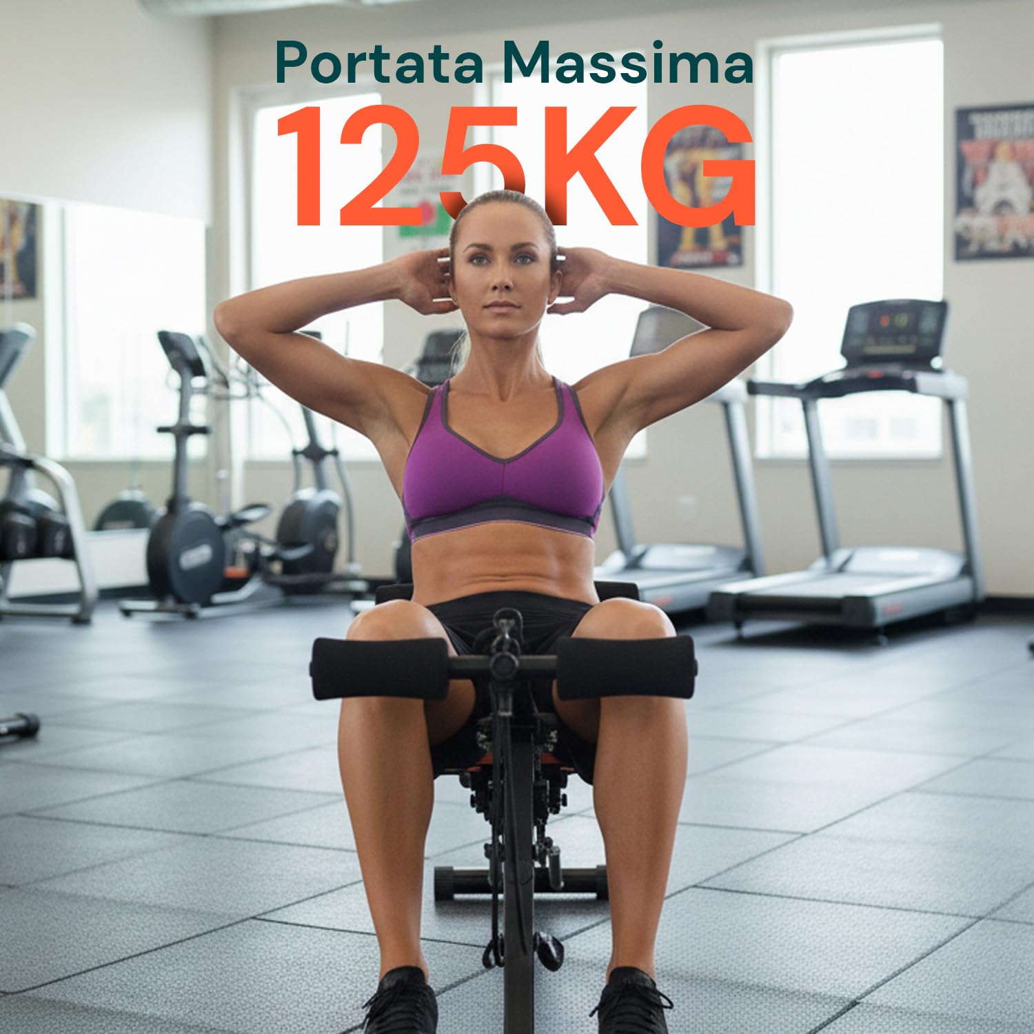 Wintem – Palestra in Casa Panca Multifunzionale 22 in 1 per Allenamento Completo a Casa con Schienale Inclinabile, Sedile Girevole, Estensori Elastici e Struttura Pieghevole Salvaspazio
