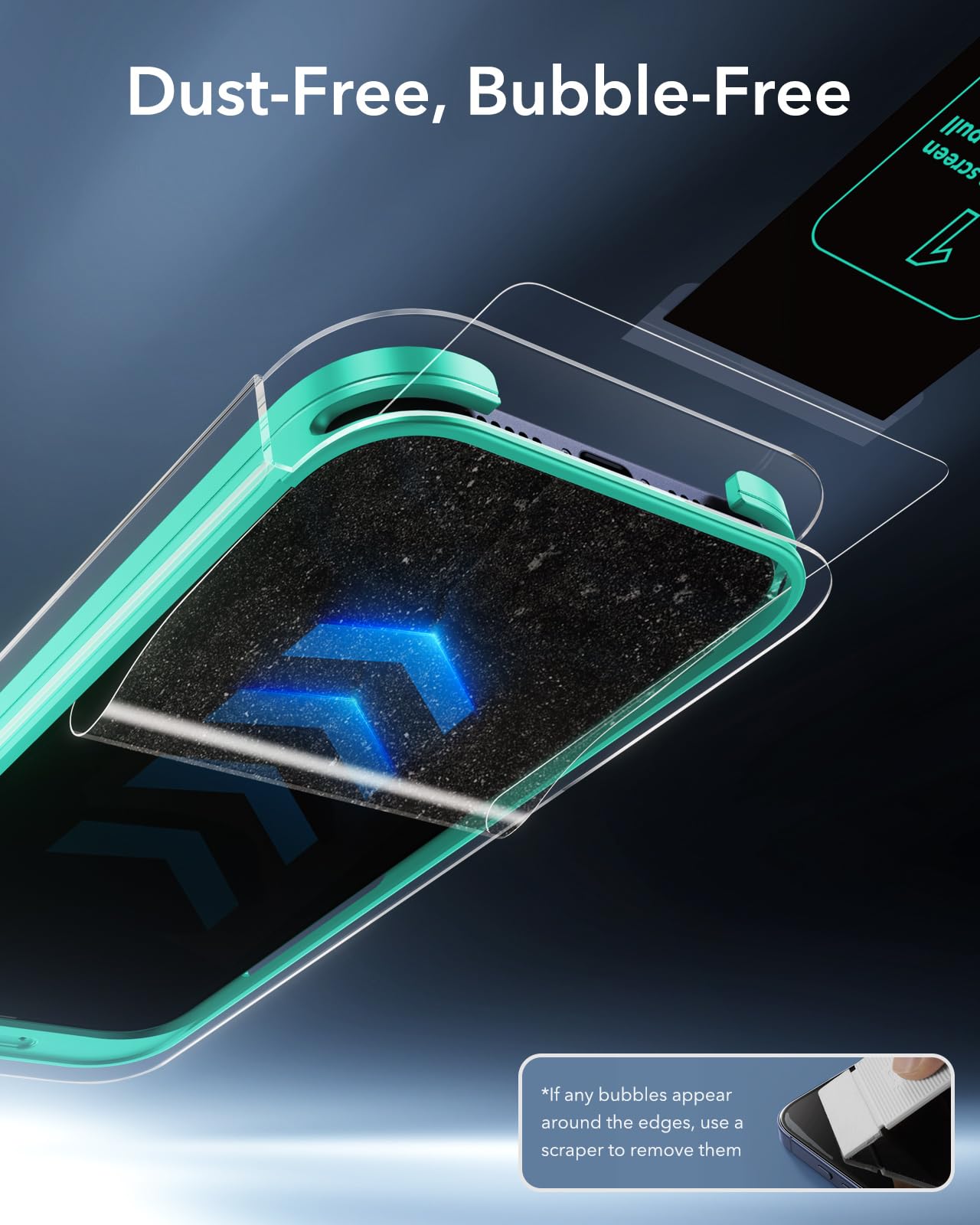 ESR 3 pezzi, Pellicola Vetro Temperato per iPhone 17 Pro, Vetro temperato di qualità militare, Infrangibile, Rivestimento anti-riflesso, Durevole, serie Armorite Ultra-Tough con supporto Ultra Fit