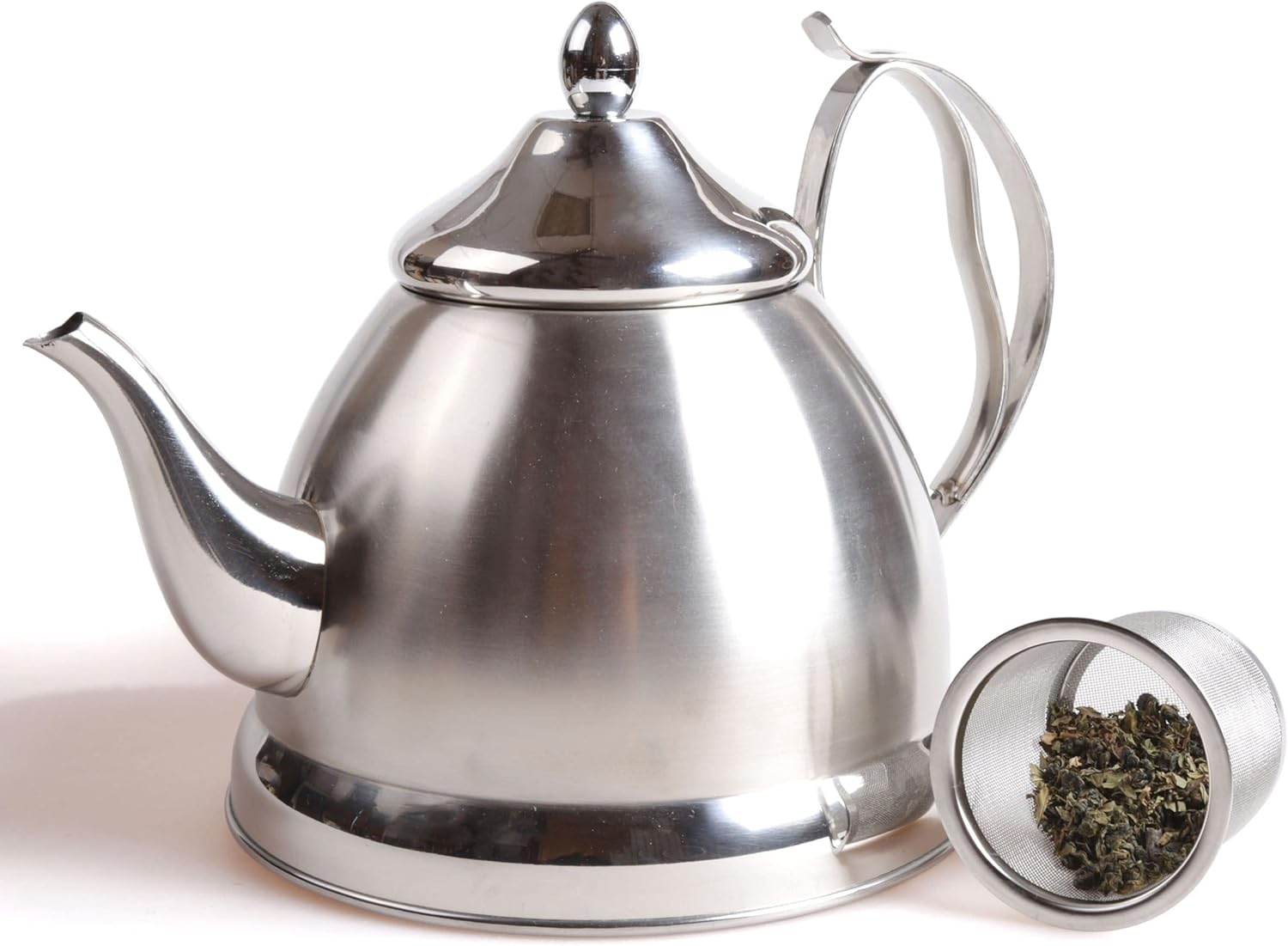 Brushed Stainless Steel 2.0 Qt Tea Kettle with Infuser