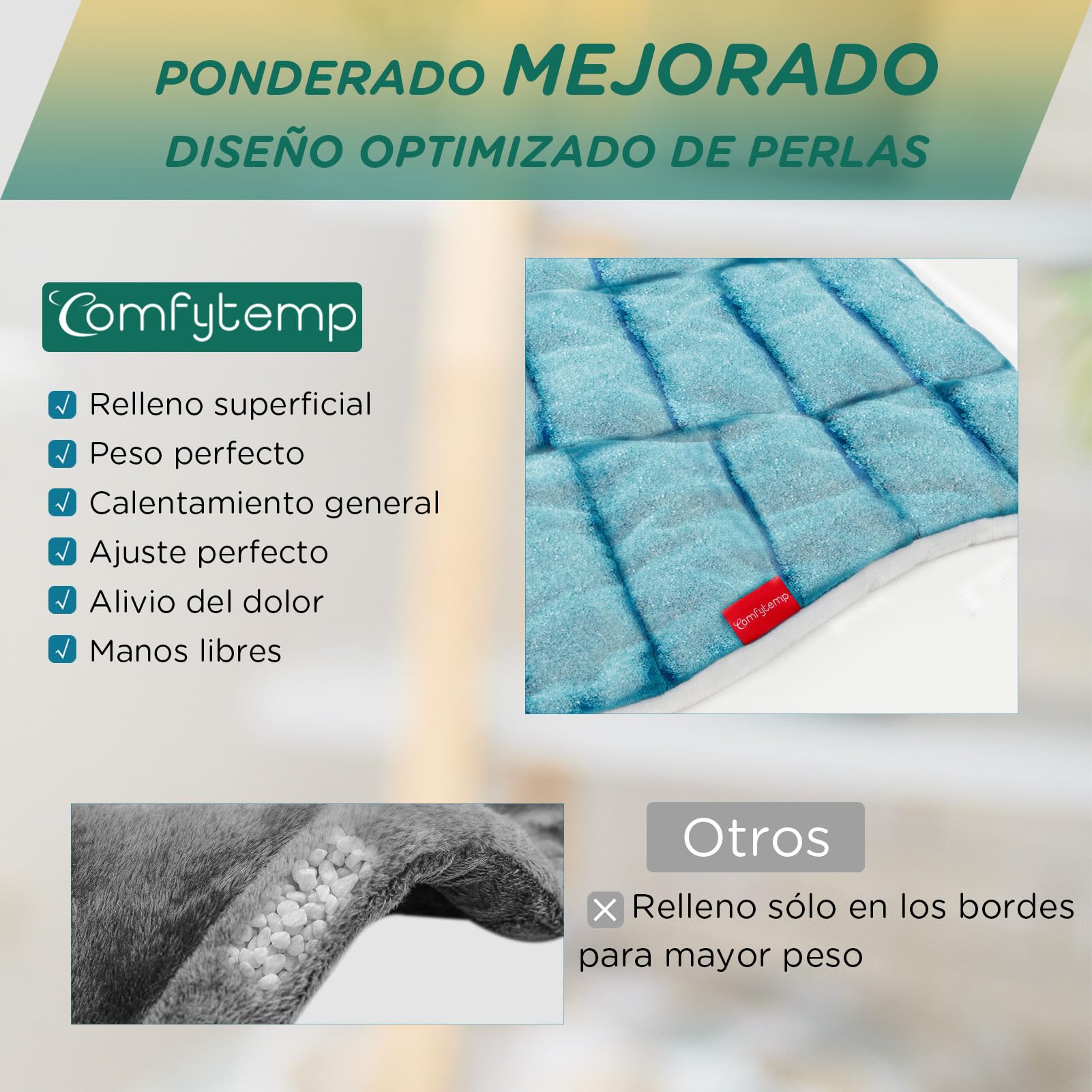 Comfytemp Almohadilla Térmica Cuello, 9 Niveles de Calo y 11 de Temporizador, Almohadilla Térmica Cervical para Relaja el Hombros y Espalda, Apagado Automático, Lavable a Máquina, san Valentin Regalo