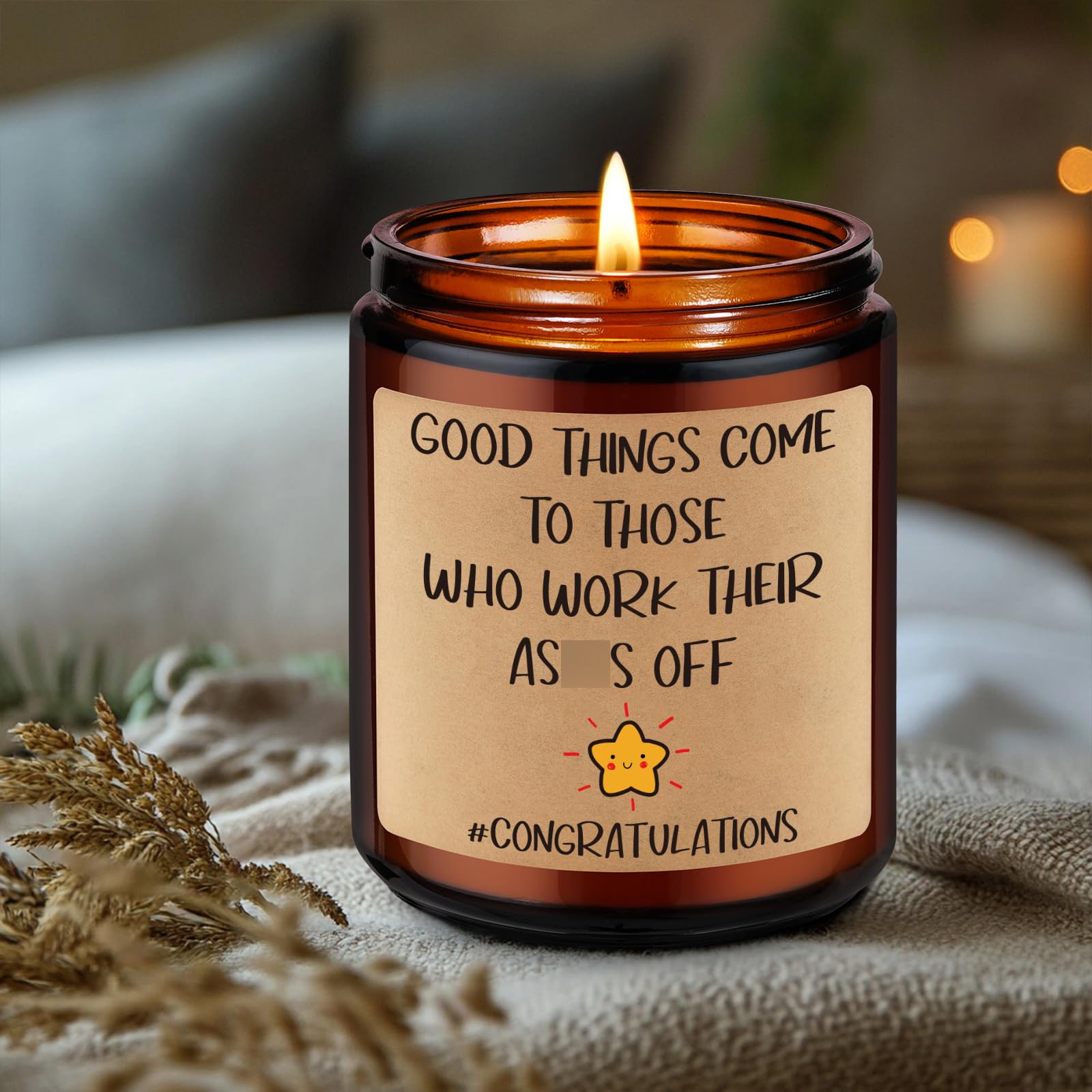 Fairy's Gift Congratulations Candles, Congrats, New Job Promotion Gifts for Women Men, Friend, Coworker, Work Bestie, Funny New Business Owner Congrats Gifts, Congratulations on Your Promotion