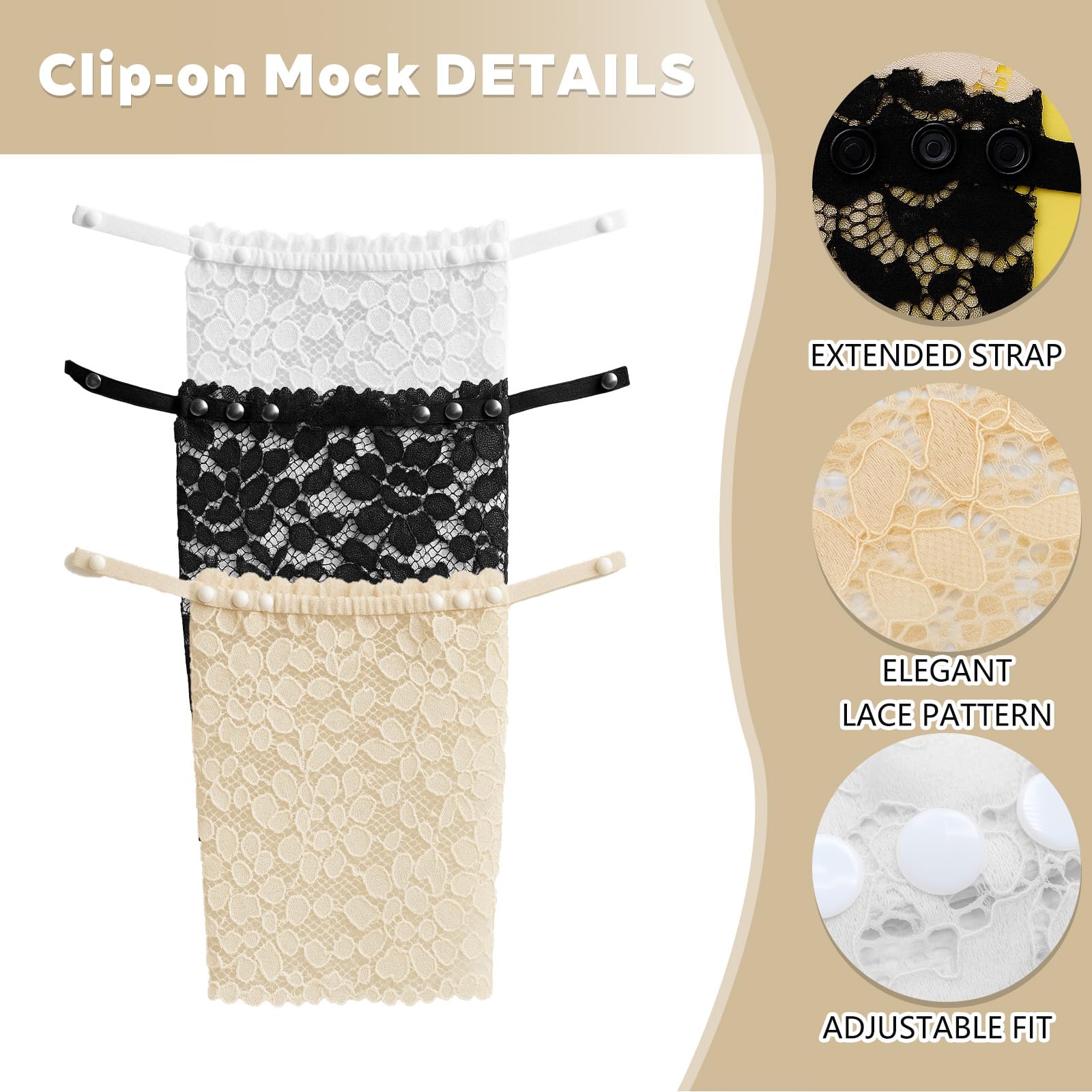3 Pack Bandeau Top Mujer con Estampado Floral - Sujetador Sin Tirantes Antideslizante,Cubre Escote Invisible para Vestidos, Negro/Blanco/Beige,Talla Única - Ideal para Fiesta,Oficina y Bodas