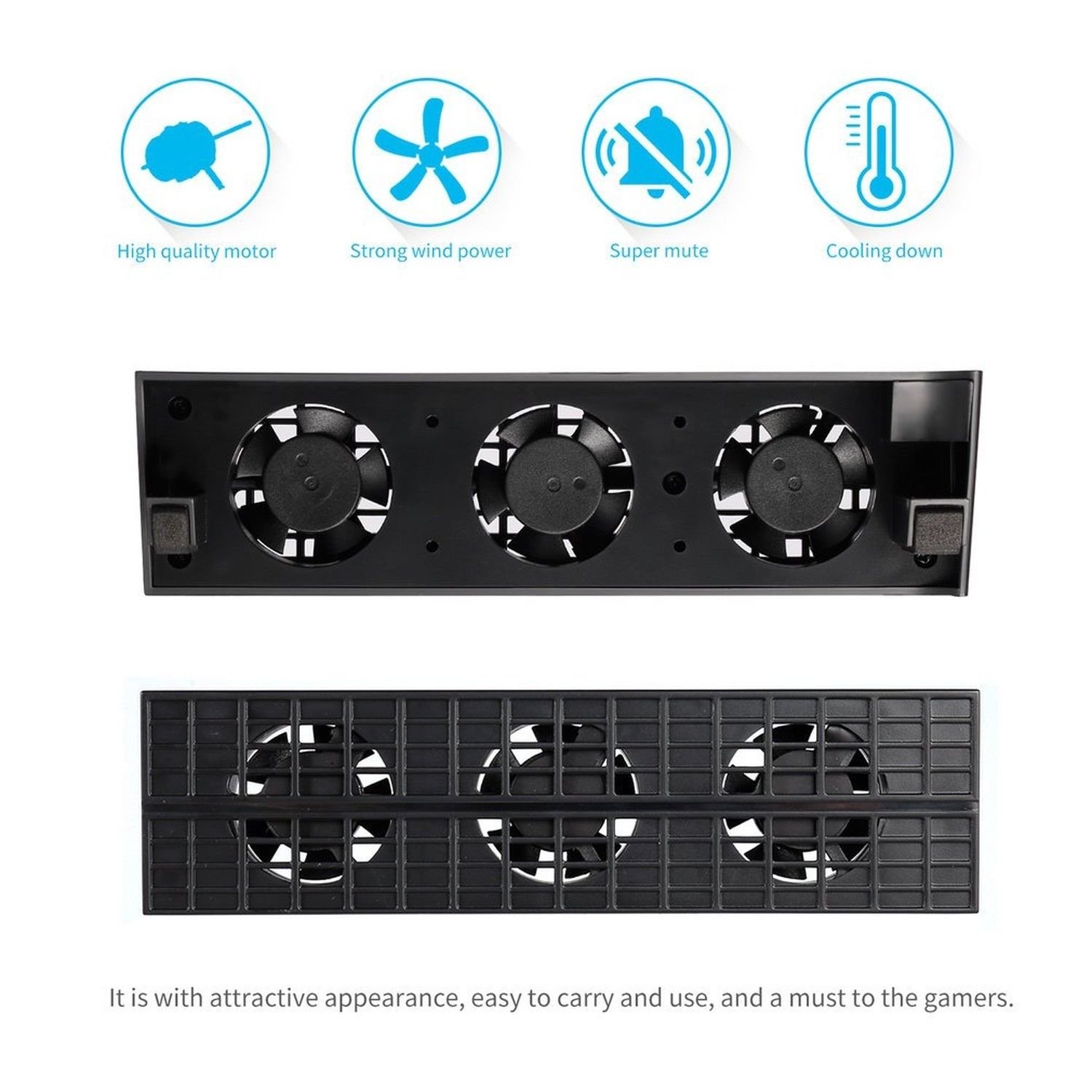 OSTENT Ventilador de refrigeración externa Radiador turbo enfriador para Sony Playstation 4 PS4 Slim Console