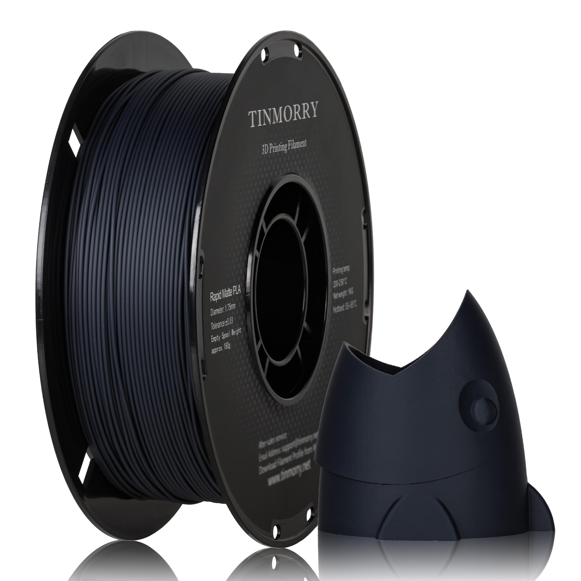 TINMORRY Matte PLA Filament 1.75mm, Matte Surface 3D Printer Filament, Compatible with Bambu Lab FDM 3D Printers, 1 KG Spool (2.2 lbs), Matte Navy Blue