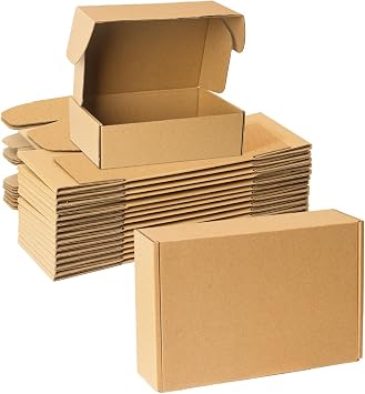 Shipping Boxes 180x125x51mm 7x5x2" Set of 25, Small Mailing Boxes Brown Cardboard Corrugated Mailer Boxes for Mailing Small Business Gifts Wrapping