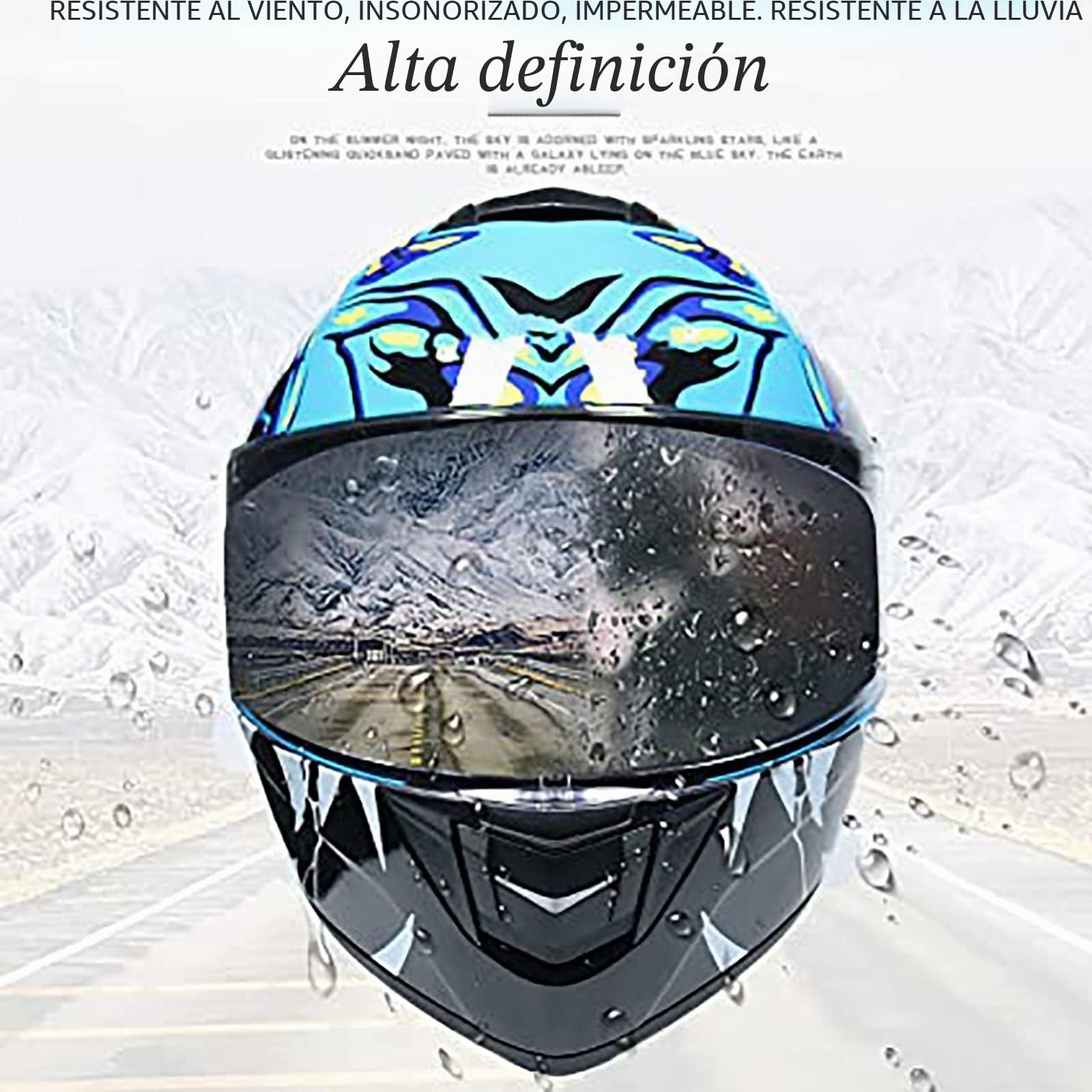 Integrado Casco De Moto Modular con Doble Visera Cascos De Motocicleta Abierto Homologado ECE Racing Crash Helmet Casco Moto Integral para Adultos Mujeres C,S