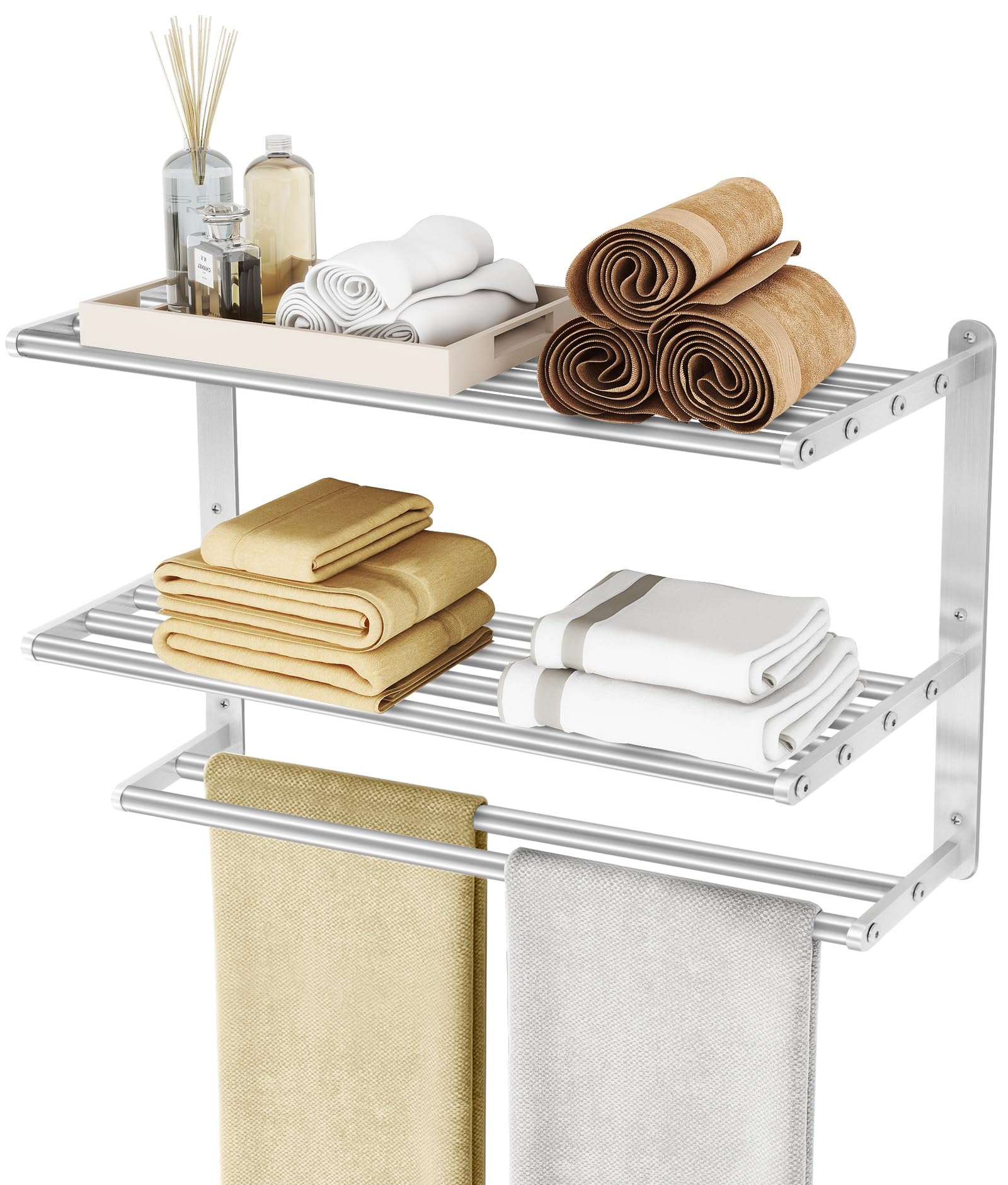 JIAPAIDUO 3 Tier 24 Inch Towel Rack