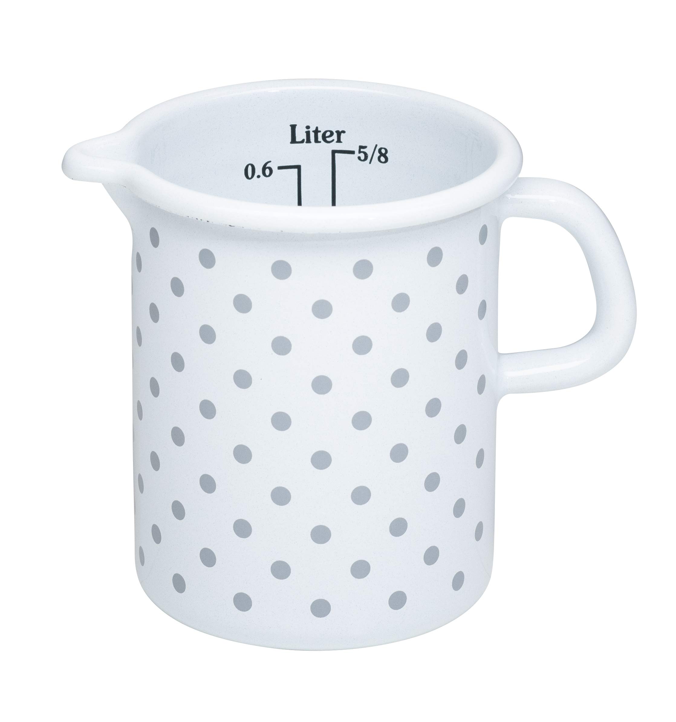 Generic - Misurino da cucina 9 cm, a pois da 0,5 l, colore: Grigio