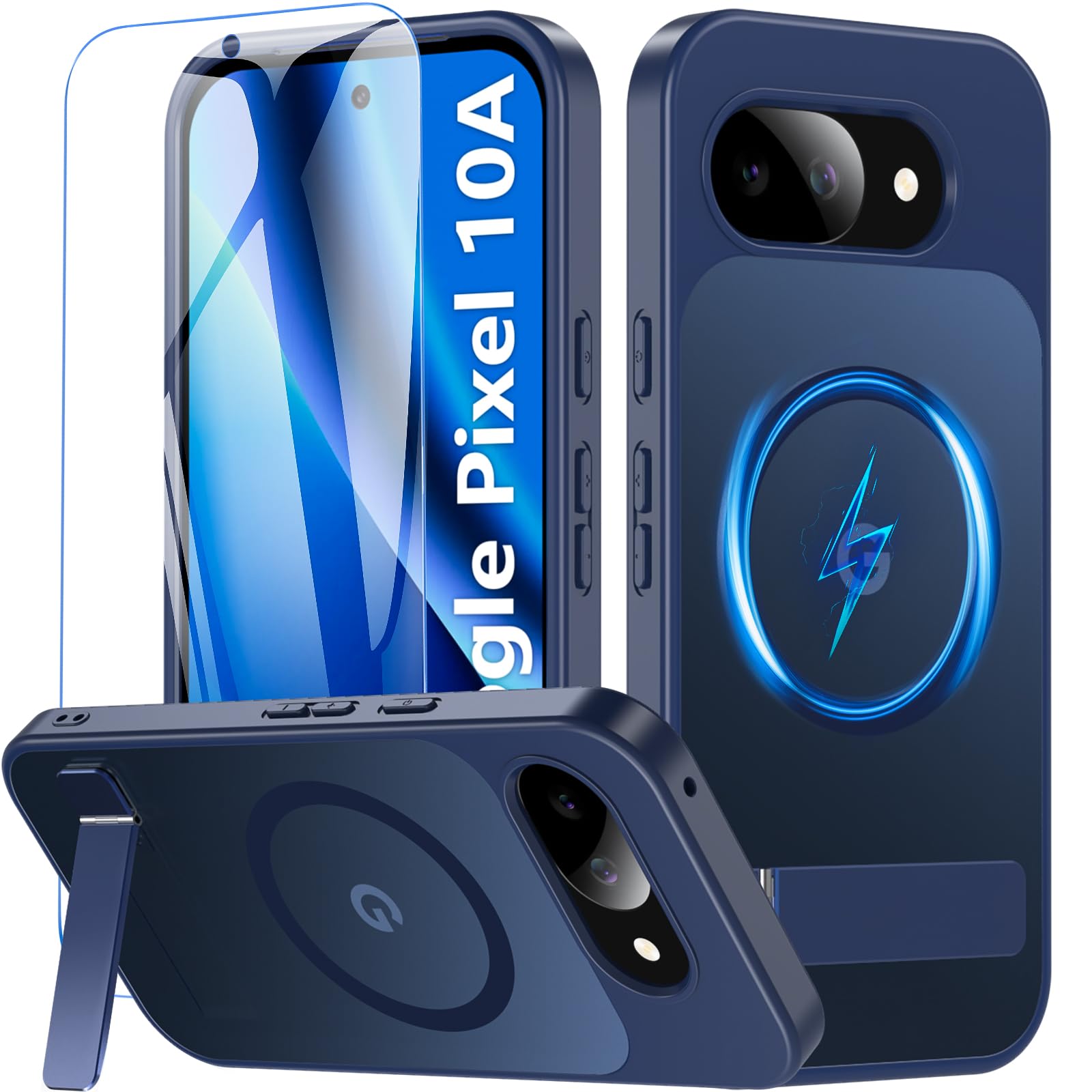 Amazon.com: for Google Pixel 10A Case with Stand&Screen Protector