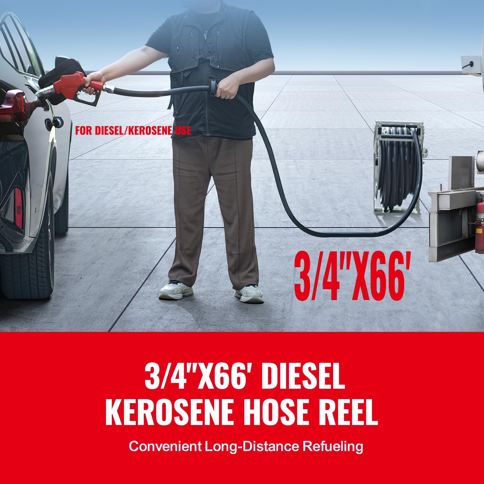 Happybuy Fuel Hose Reel, 3/4