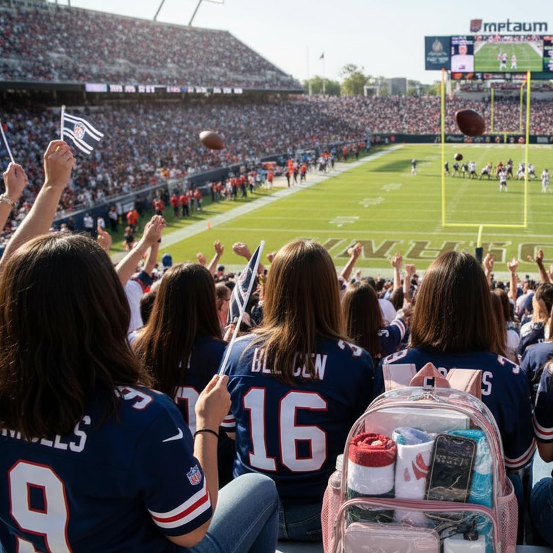 Stadium Approved Clear Backpack 12x6x12 with Reinforced Straps – Waterproof Small Clear Bag for Stadium Events, Sports, Festival, Concert or Women – Rose Gold Trim - Image 2