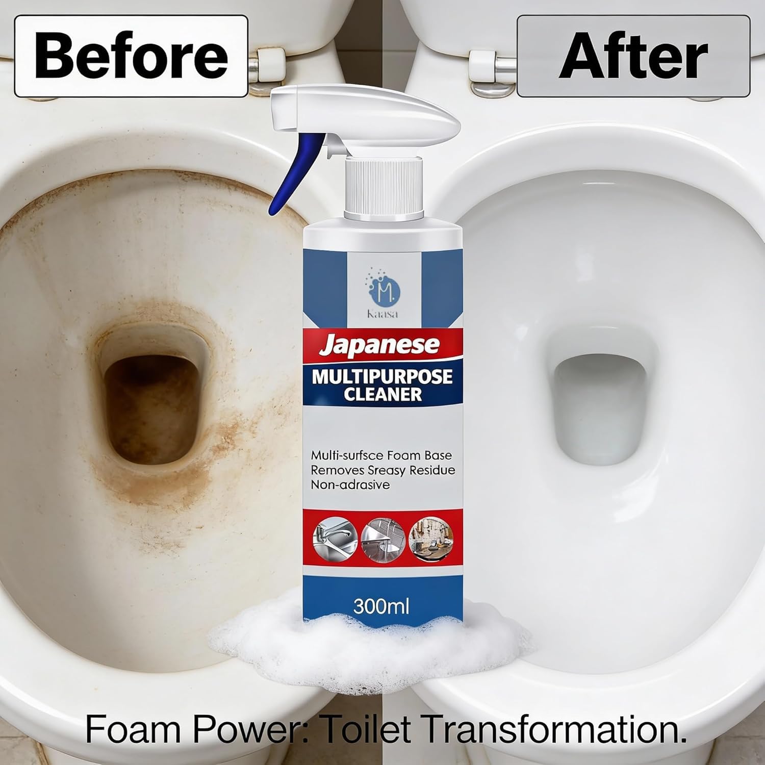 Japanese Multipurpose Cleaner Oxalic Stain Removal Spray for Tiles