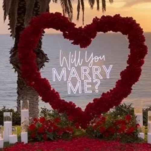 Miniatura 11 de Letrero de neón grande "¿Te casarás conmigo?" Letrero de neón personalizado para propuesta de matrimonio, decoración de pared del hogar, decoración
