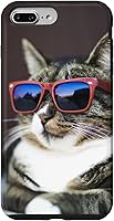 Vista 9 de Funda para iPhone 11 Cool Tabby Cat con lentes de sol