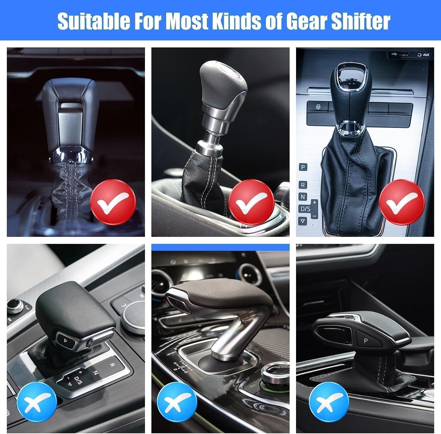 PSLER Stylish Cute Hoodie Car Gear Shift Cover Shifter Knob Cover Gear Shift Hoodie Heat Insulation Winter Warm CVC Interior Car Accessories for Men Women Red
