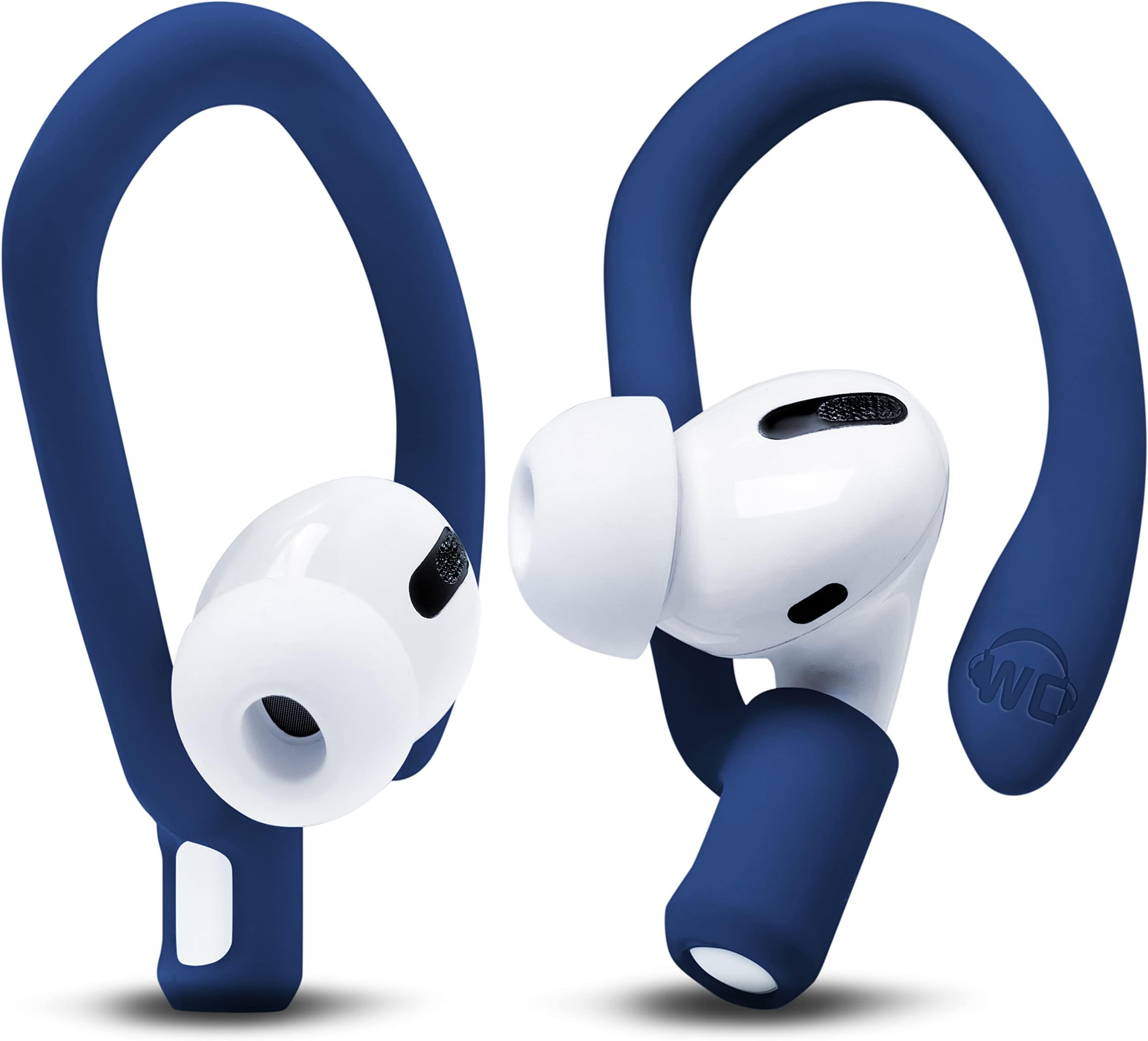WC HookZ - Upgraded Over Ear Hooks for AirPods Pro & AirPods 1, 2 & 3-2 Size Pairs Included in Package, Unique Left & Right Hook, Does Not Fit With Glasses, Made by Wicked Cushions | Navy Blue