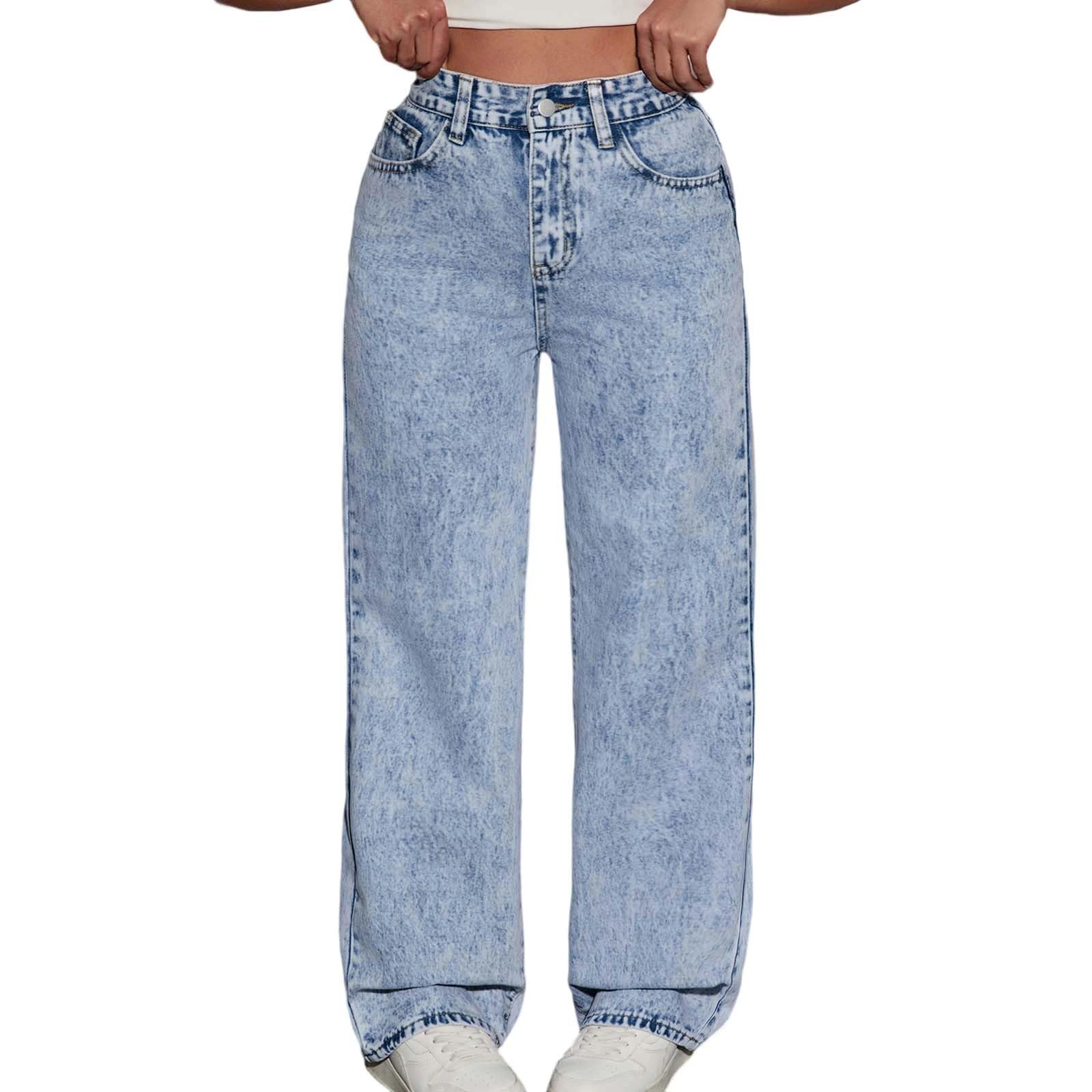 Vaqueros Niña 11-16 Años Anchos Rectos Pantalón Vaquero Adolescentes Chica Elasticos Cintura Alta Moda Hip Hop Jeans Pantalones Vaqueros Cargo Denim Baggy Otoño 2026