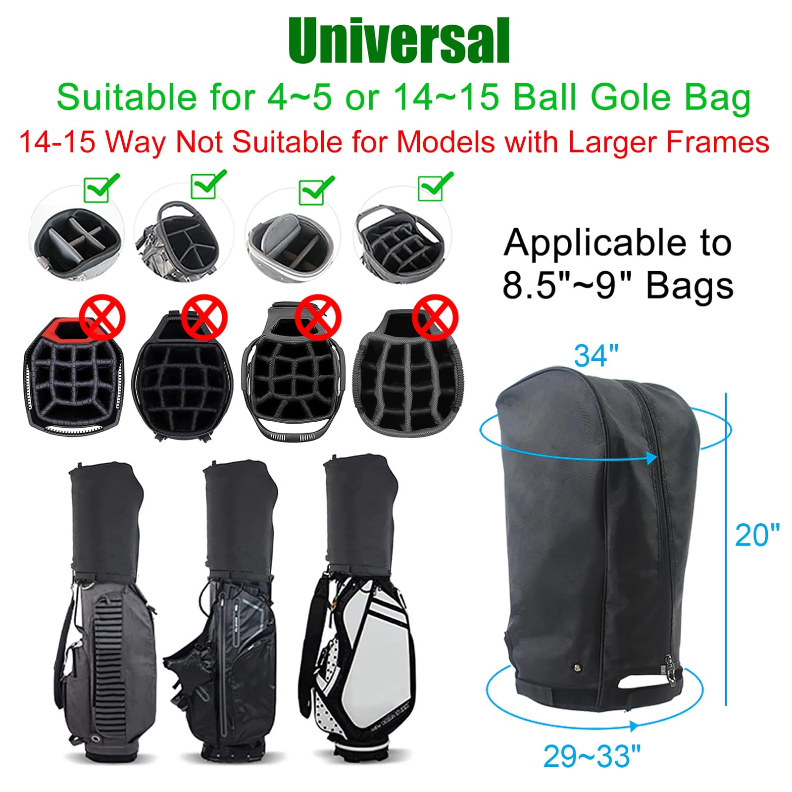 Amazon.com : SYCFQX Golf Bag Cover Rain Hood Waterproof, Rain Cape for Golf Bags fit Almost All Tour Bags Golf Bags or Carry Cart for Mens Women Golfer (Black) : Sports & Amazon.com : SYCFQX Golf Bag Cover Rain Hood Waterproof, Rain Cape for Golf Bags fit Almost All Tour Bags Golf Bags or Carry Cart for Mens Women Golfer (Black) : Sports &