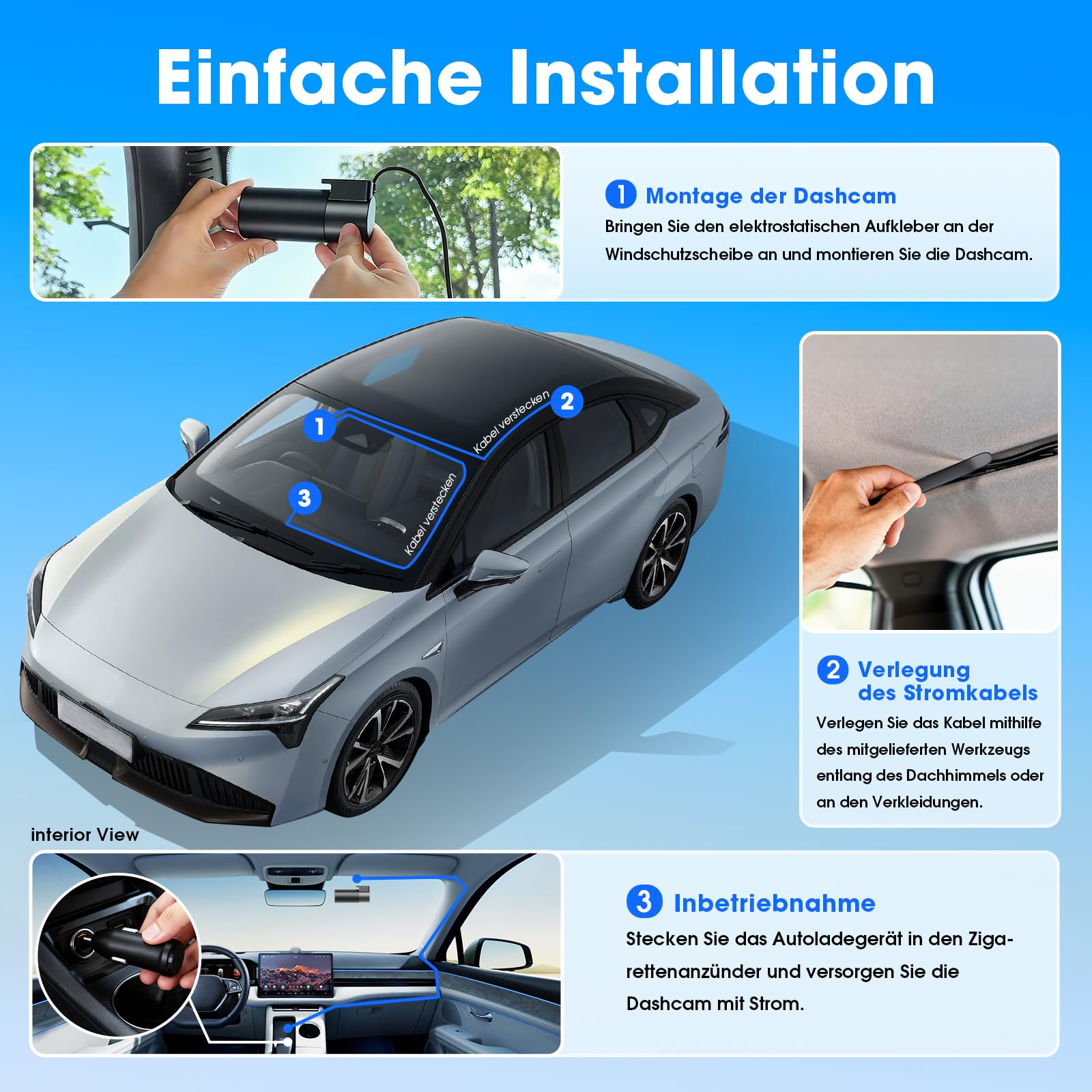 DDPAI MINI Pro 4K Dashcam Auto, 2160P Frontkamera, 360° Drehbar, 64GB-Karte-Inklusive, Night Vision 24H Parking Monitor, 5.8G WiFi 6, G-Sensor, Loop-Aufnahme, App-Steuerung, Superkondensator