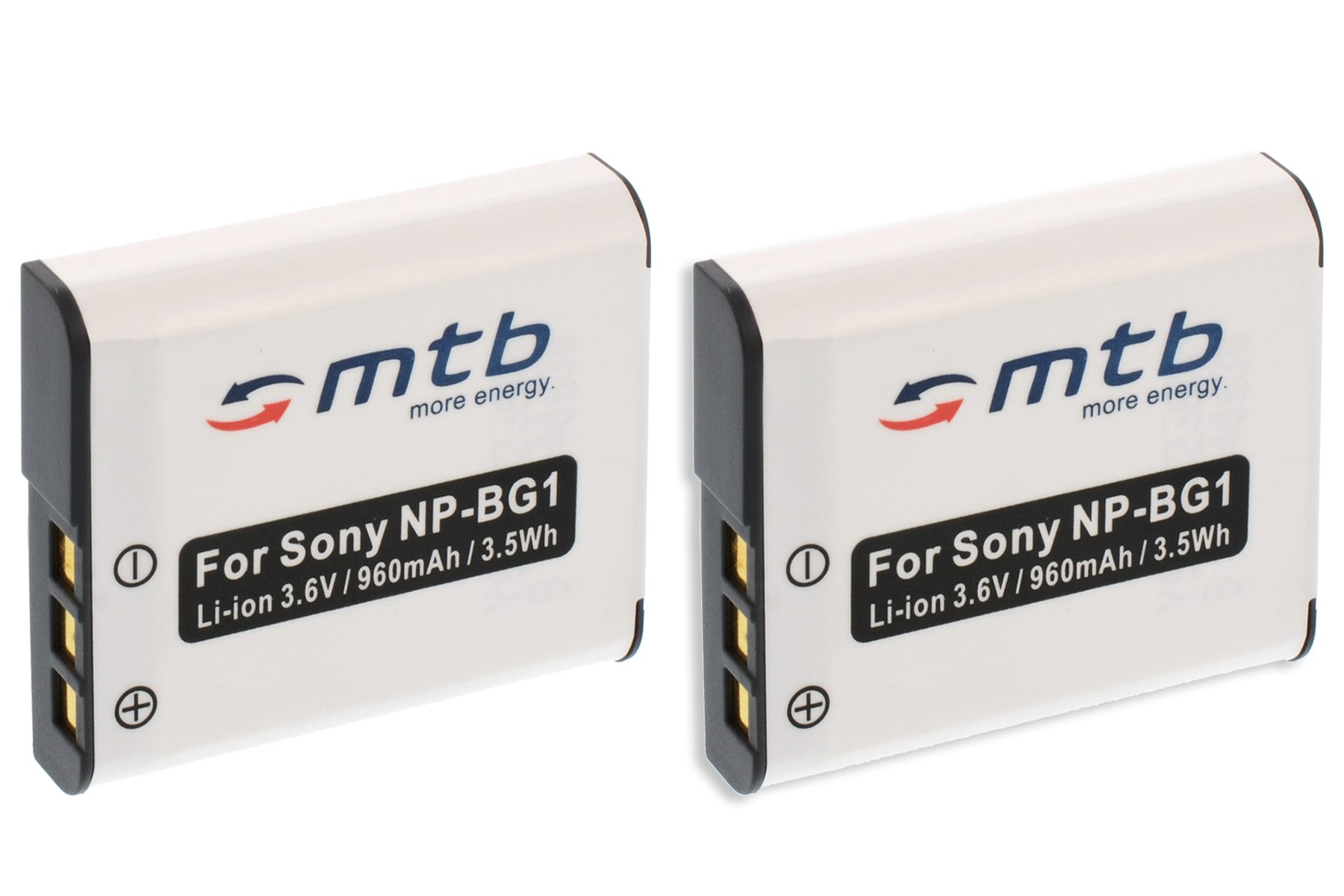 2x Batteria NP-BG1, FG1 compatibile con Sony Cyber-Shot HDR-GW55 // DSC-H3, H7, H9, H10, H20...+ vedi lista!