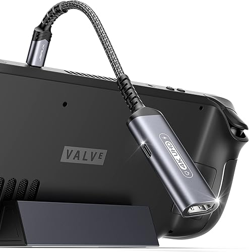 JSAUX USB C to HDMI Adapter and Charger for Steam Deck, 2-in-1 4K 60Hz Type-C to HDMI 2.0 Female Adapter and PD 100W Fast Charging Compatible with