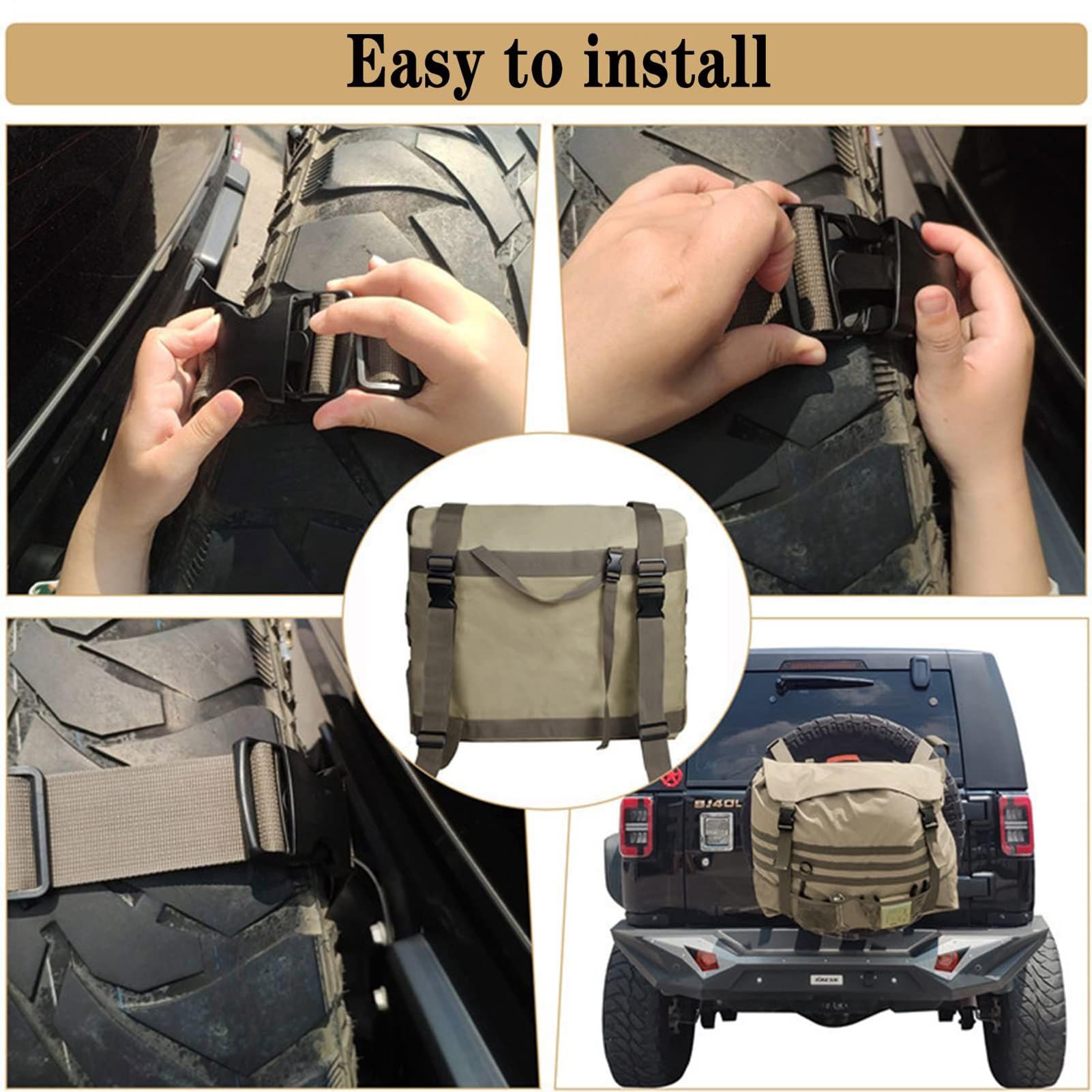 Sac Poubelle pour Hayon Imperméable Anti-UV Grande Capacité