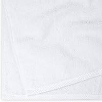 Vista 6 de Yaxa Basics 2 toallas de baño de gran tamaño de secado rápido, 100% algodón, color blanco, de 62 x 30 pulgadas