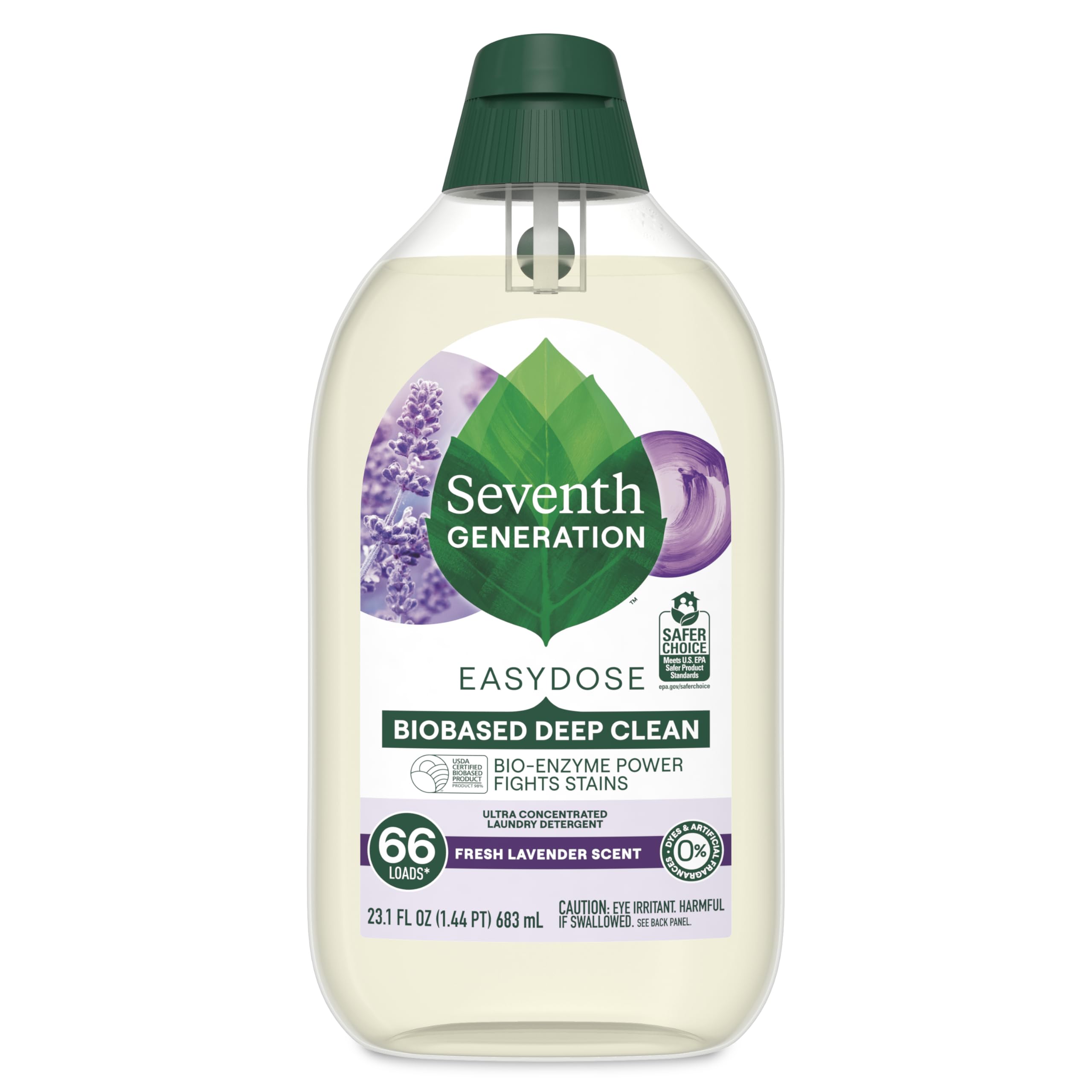EasyDose Laundry Detergent, Ultra Concentrated: 66 Loads, Fresh Lavender Scent, 23.1 Fl Oz