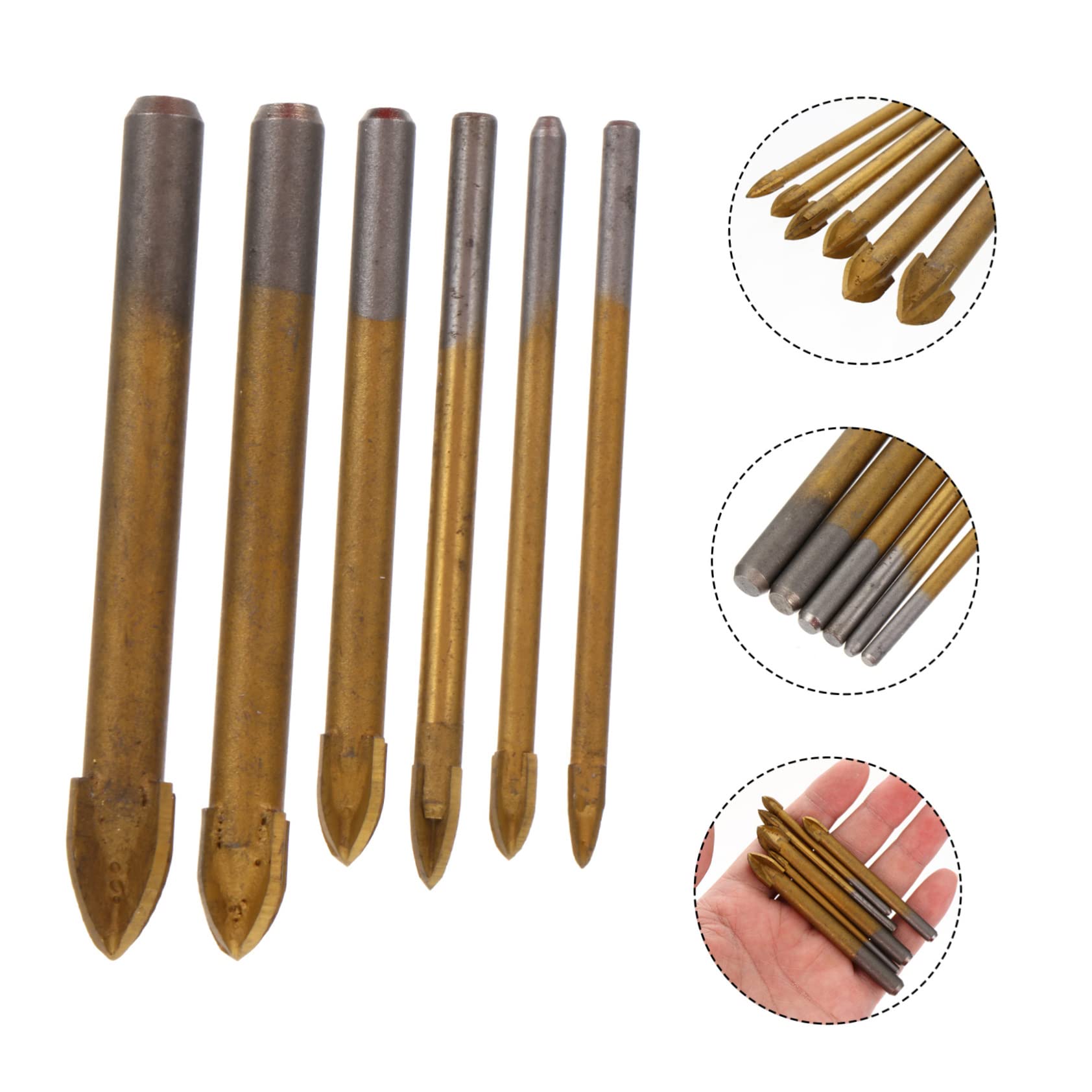 SHINEOFI 3 Juegos broca para azulejo Perforar albañilería teja profesional broca azulejo brocas para os Taladro cerámica broca para cerámica abridor de agujeros de Metal