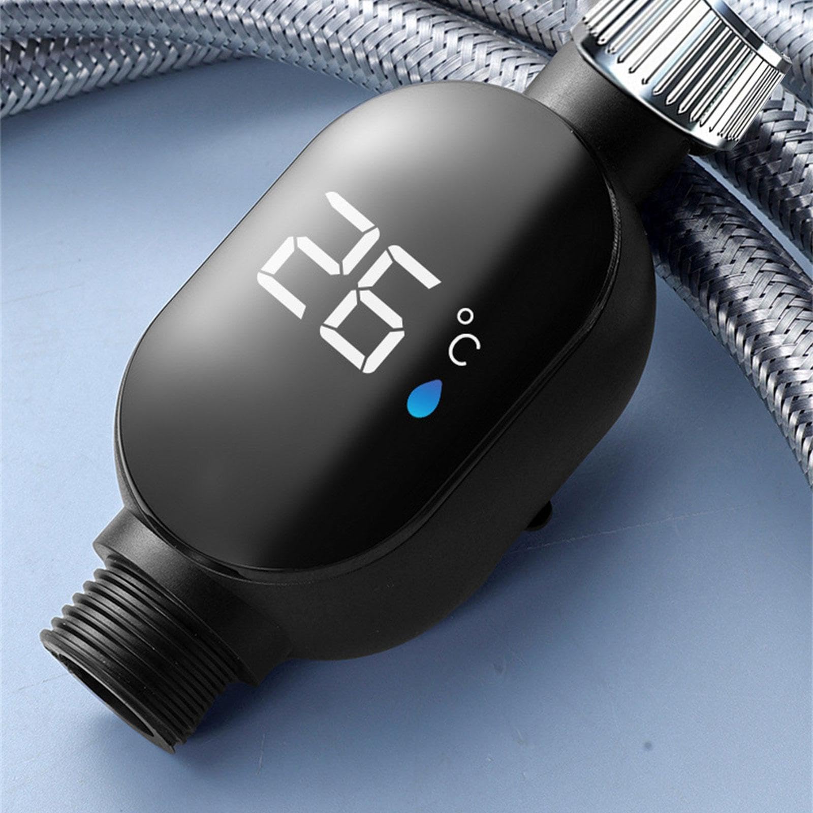 Soffione doccia impermeabile Display termico Display della temperatura Piccoli sensori Raccordo in acciaio Facile da installare per il bagno domestico Soffione doccia con temperatura