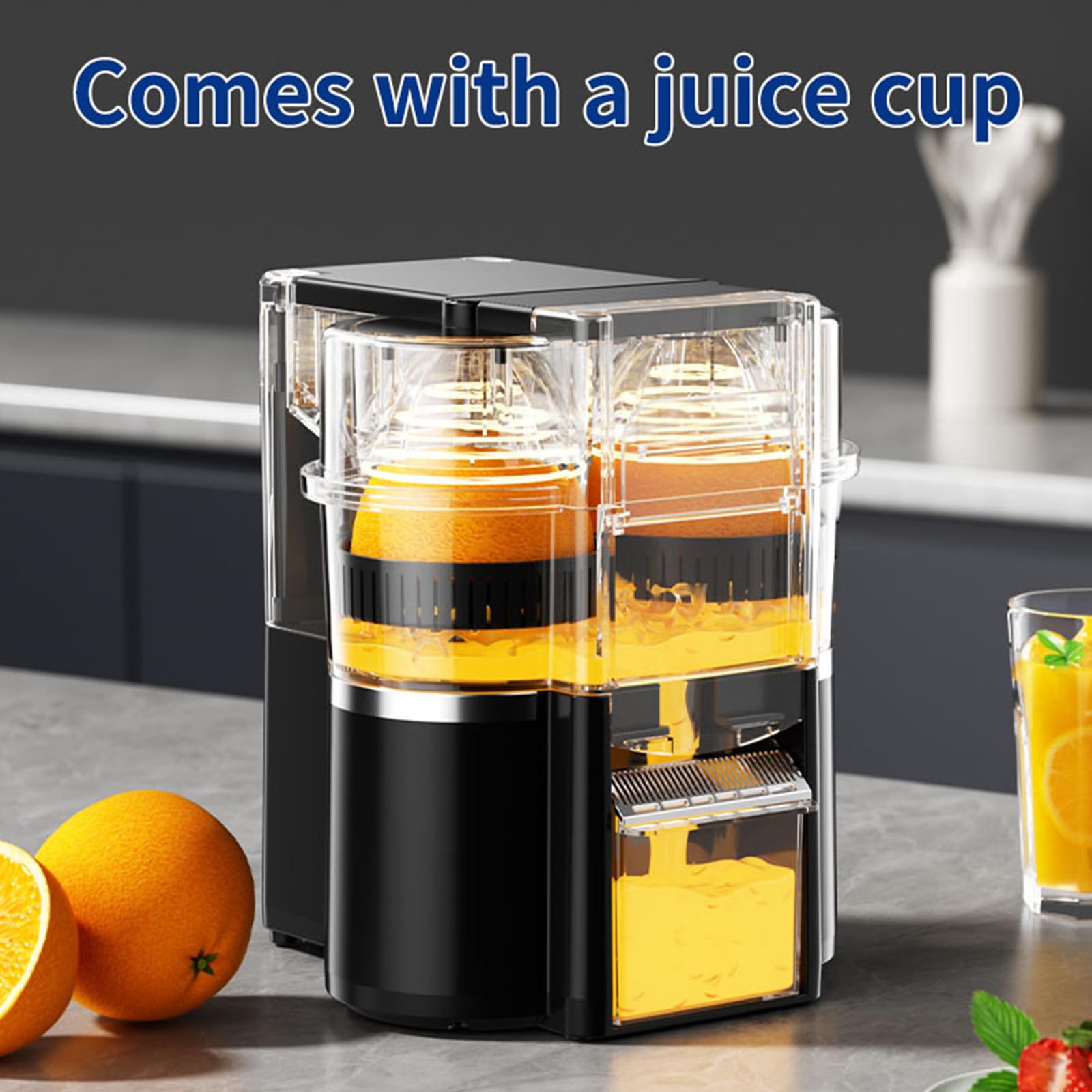 Spremiagrumi elettrico Spremiagrumi leggero facile da pulire Doppia testa Estrattore portatile per colazione in famiglia Macchina elettrica leggera Doppia testa per frutta Facile da pulire