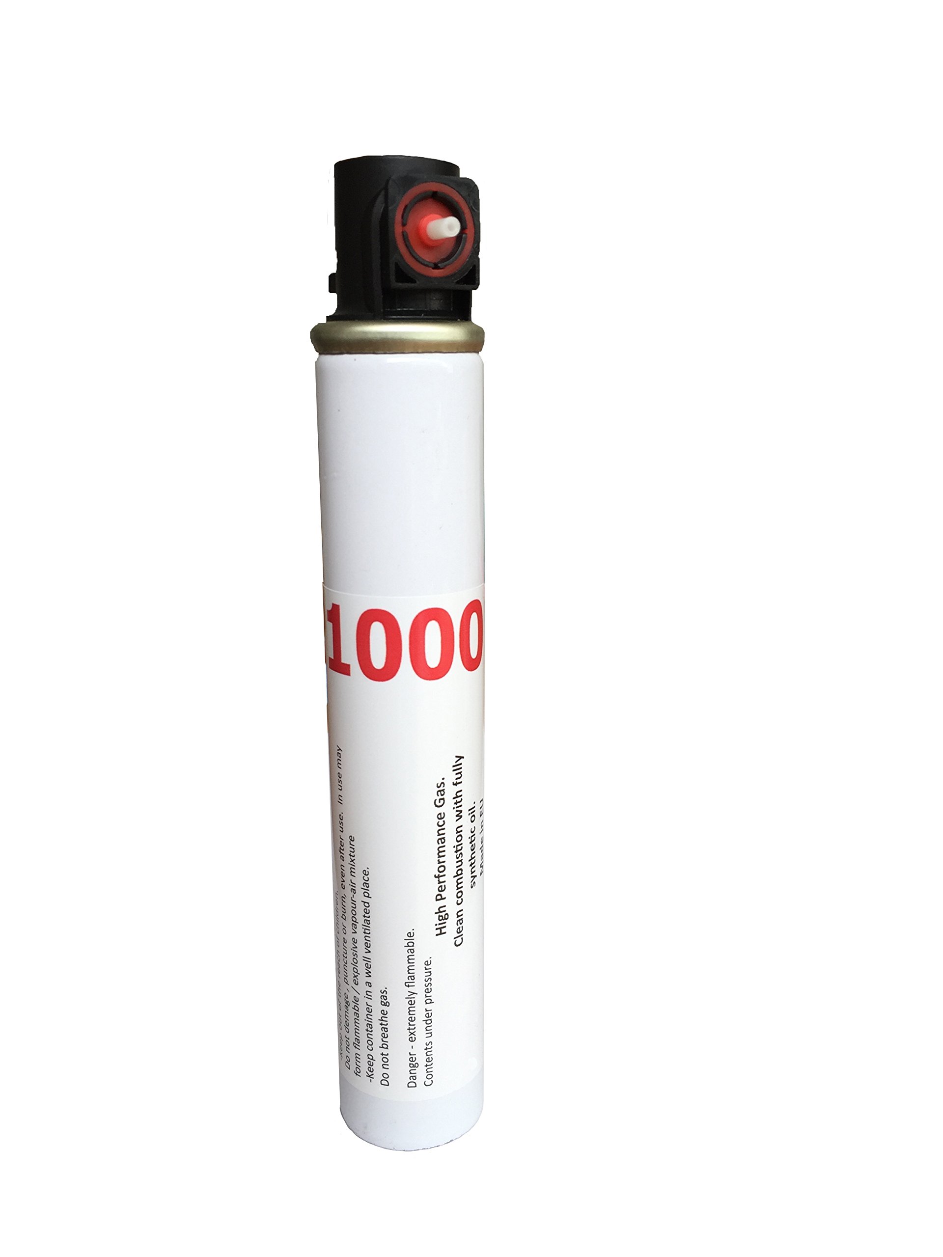 Bombona de Gas P1000 (165 mm) + 1000 x Clavos para hormigón para clavadora - titibi - HITACHI - Bea - Makita - Otro (Ø 2,6 x 20mm)