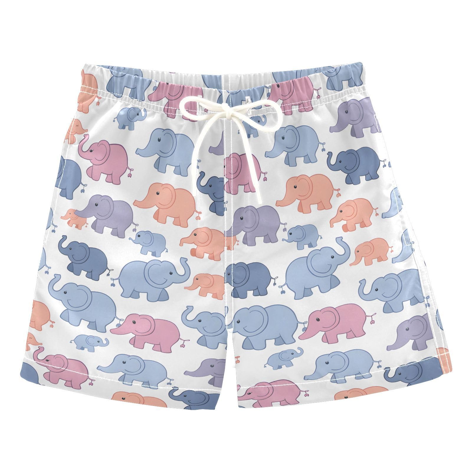 senya Many Cute Elephants Boys Swim Trunks Toddler Shorts Swimwear Boardshorts Multicoloured