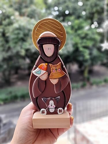 Miniatura 2 de San Francisco de Asis, Estatuilla de san Francisco de Asis, Estatua de San Francisco de Asis, Saint Francis of Assisi, regalo catolico, regalo
