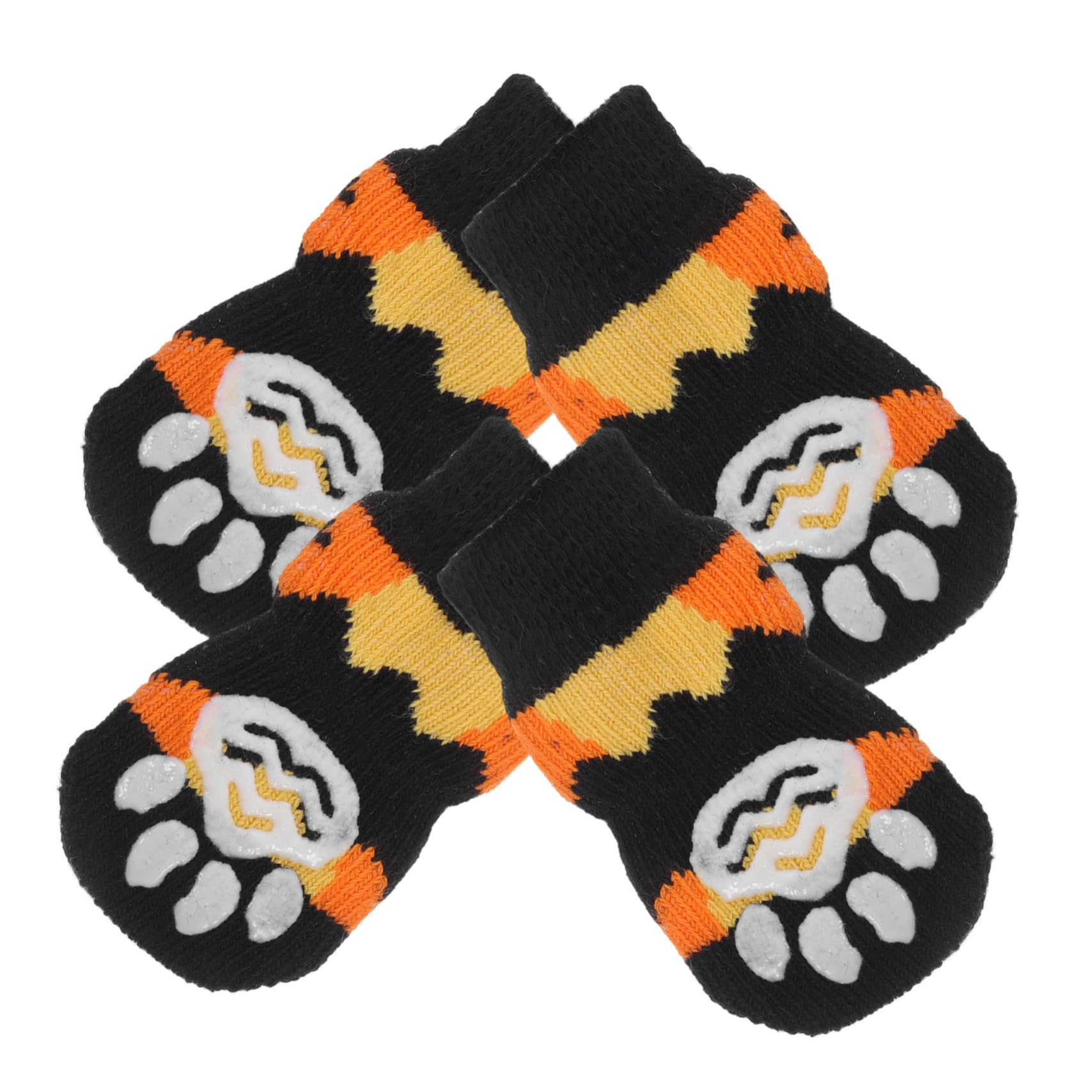 Milisten Halloween Socks for Dogs Pumpkin Pet Socks Sturdy Cotton Non-Slip Fashionable Design Keep Paws for Pet Enthusiasts