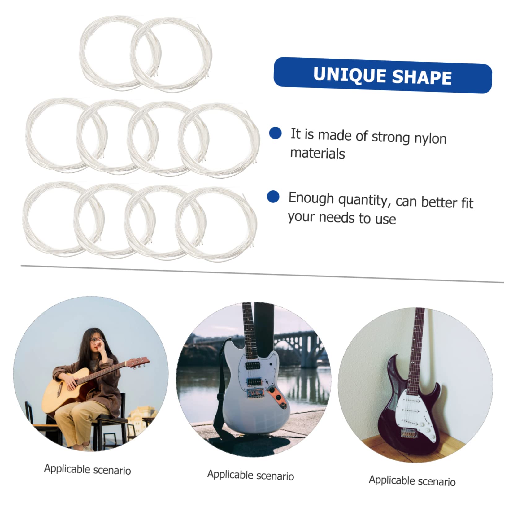 ibasenice 20packungen Pack -gitarrensaiten Universelle Nylon-saiten Mit Präziser Technik Langlebig Und Verschleißfest Für Akustische Gitarrenliebhaber Sorgen Für Harmonischen Und