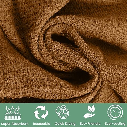 Miniatura 2 de Cotton Shop Towels Orange - Paquete de 150 paños de limpieza de 14 x 14 pulgadas, trapos absorbentes y toallas de limpieza multiusos para