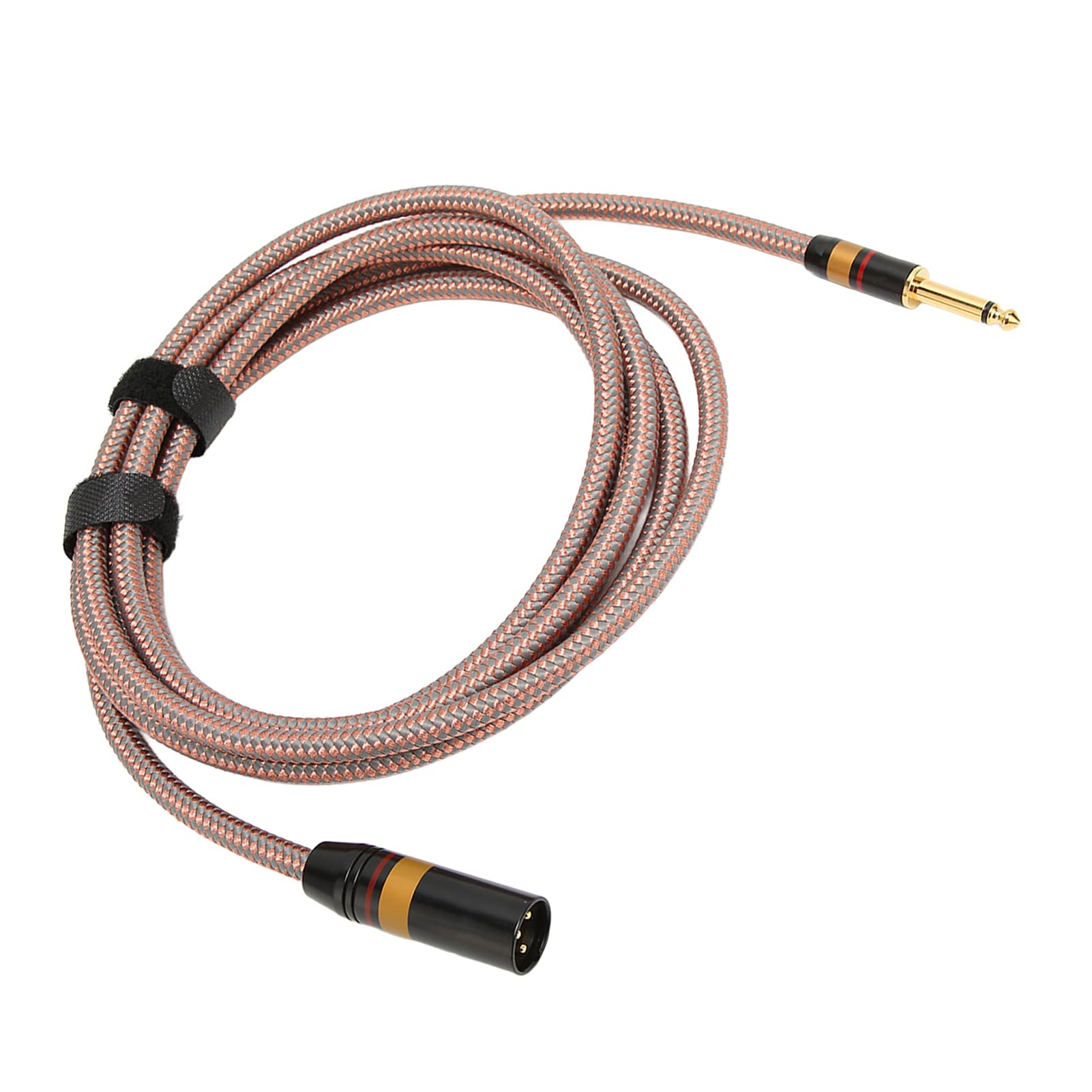 Vergoldetes 6,35-mm-auf-XLR-Stecker-Soundkabel für Lautsprecher, Mixer, Studiokonsolen, 9,8 Fuß Langes Kabel für Audiophile, Kompatibel mit Mikrofonen und Verstärkern