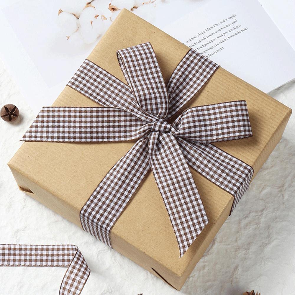 Ribbons For Gift Wrapping Ribbon For Fabric Satin Ribbons Ciasto Wstążka Prezent Prezent Pudełko Dekoracyjne Z Ręcznie Robionym Materialem Diy Plaid Ze Wstążką Wstążki Kwiaty Opakowania Wstążka-Żółty