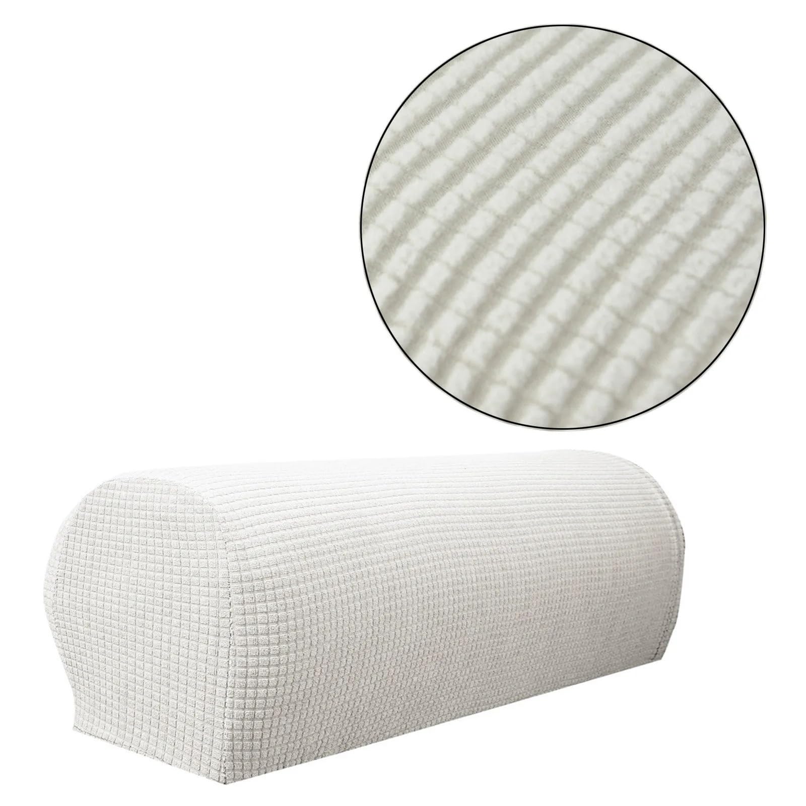 Sofa Armrest Covers Removable Multicolor 2 Pack(Beige)