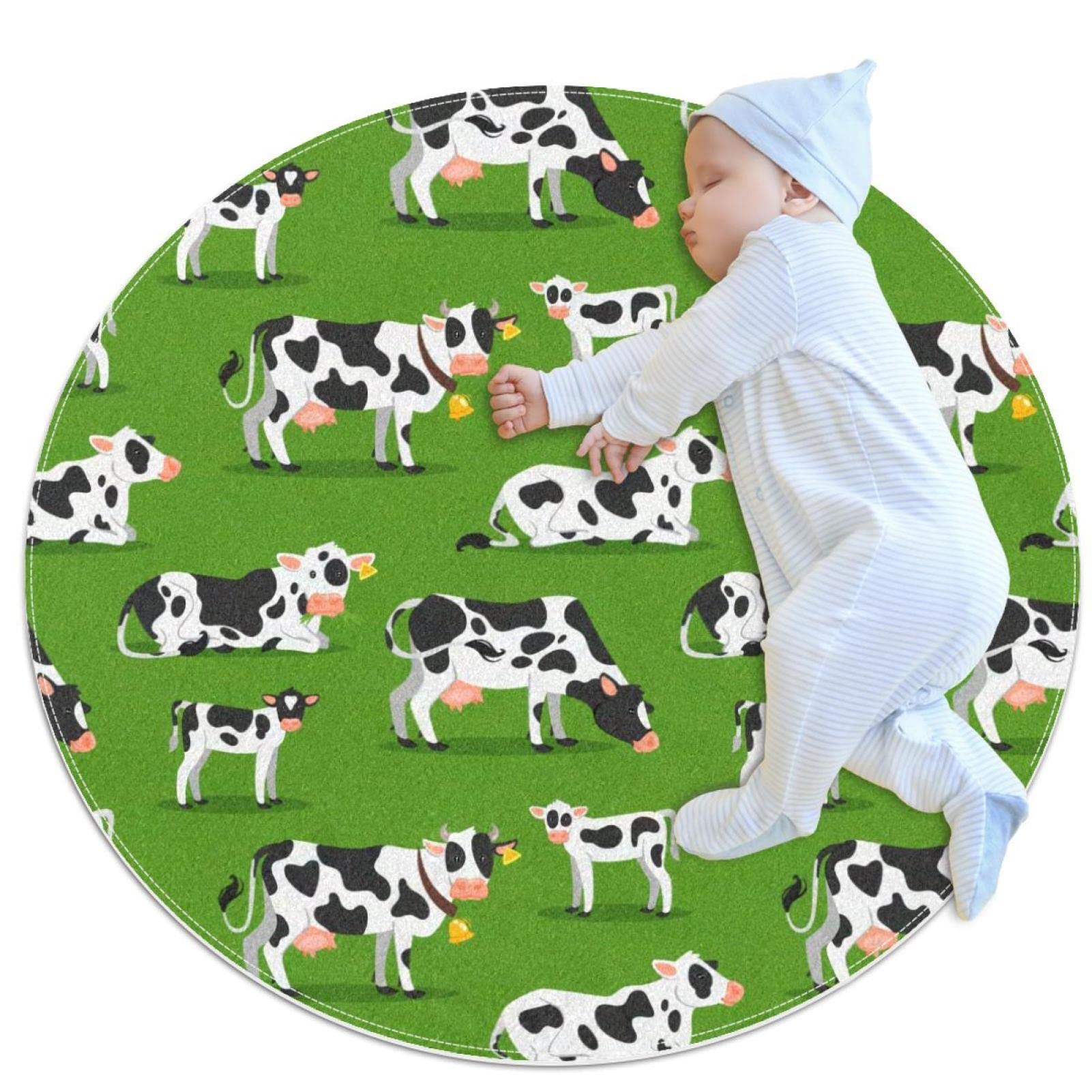 Tapis rond pour chambre à coucher JDEZ isolant et doux 100cm