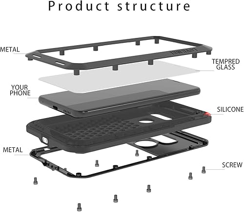 Miniatura 6 de Bpowe - Carcasa rígida para LG V30 color negro