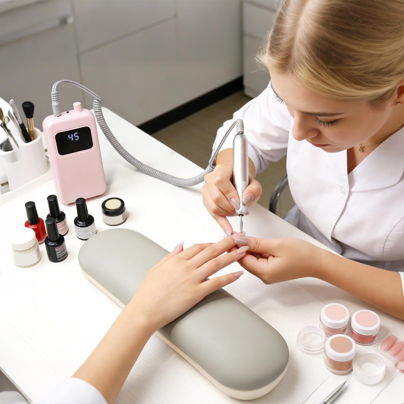 eléctrica de uñas Herramienta para retirar gel de manicura | Fresadora de uñas eléctrica para manicura para Profesionales, Madres, Novias, Salones, Hogares, Viajes y Prácticas