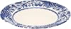 Spode x Brocato Set of 4 Blue Italian Dinner Plates - Quality Earthenware, Brocato Motif with Blue and White Oriental Border, Made in England, Dishwasher & Microwave Safe, 20cm