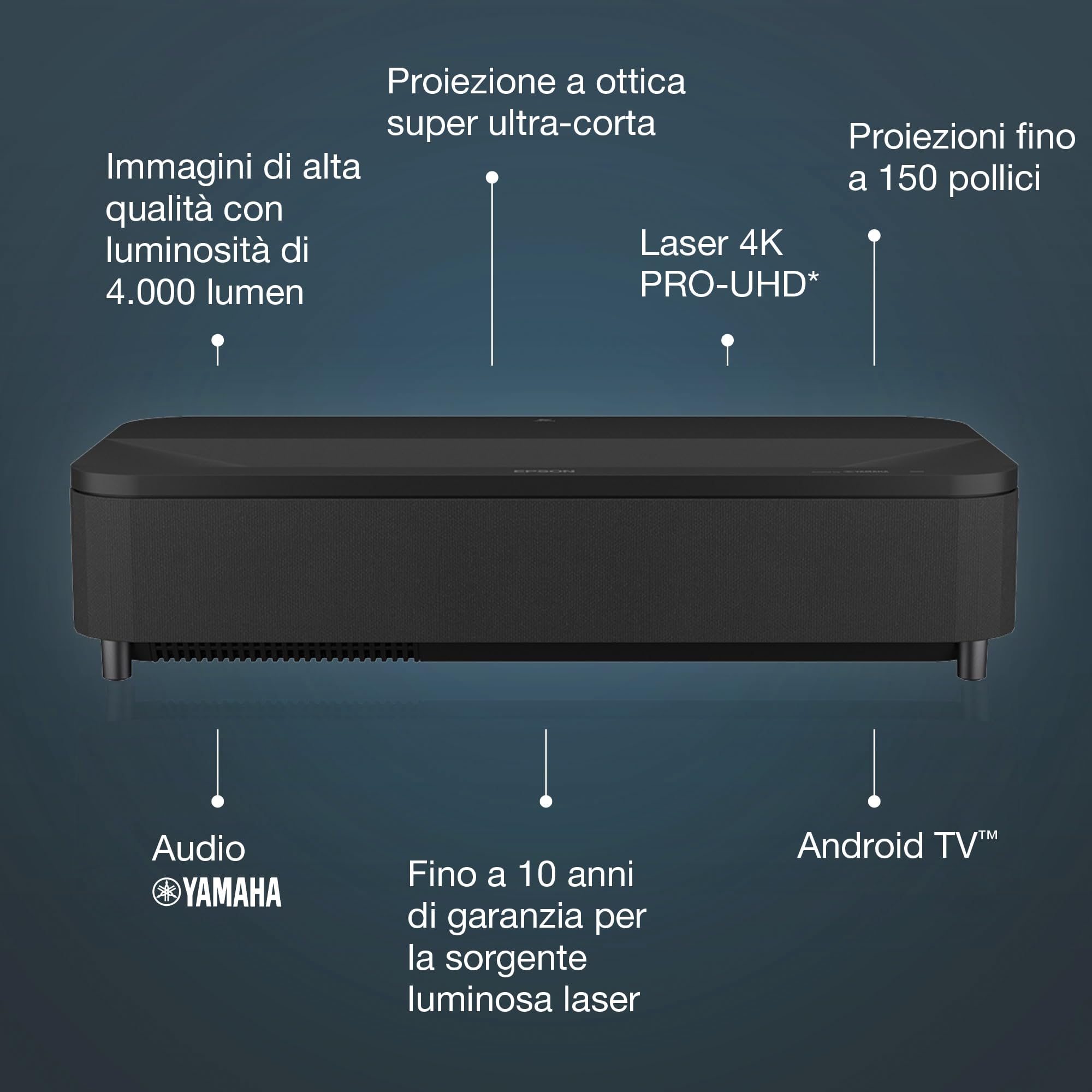 Proiettore Epson EH-LS800B 4K UHD 4000 Lumens - Dettaglio